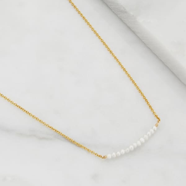 Lily & Roo Gold Small Pearl Cluster Choker In Cluster