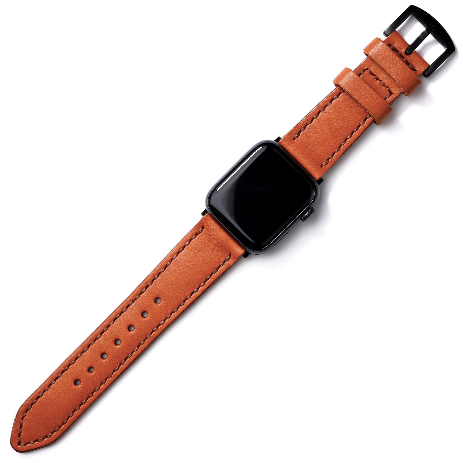 Roarcraft Men's Yellow / Orange / Brown Custom Made Apple Watch Strap - Cognac In Yellow/orange/brown