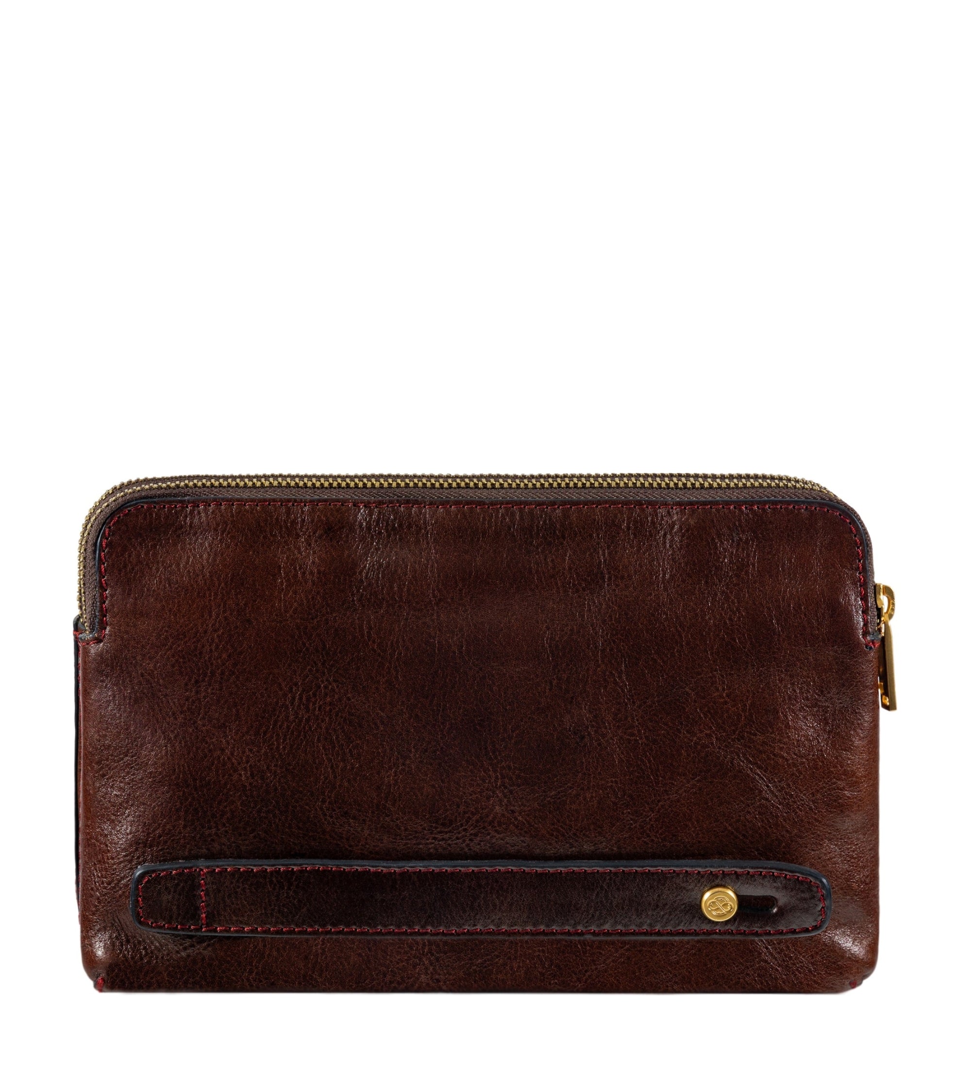 Time Resistance Men's Brown Leather Clutch - Ulysses In Brown