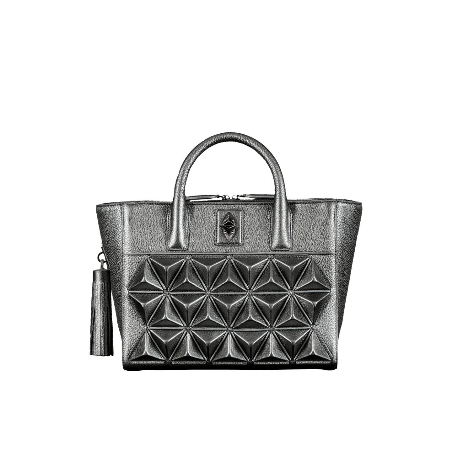 Women’s Silver Signature Shield Bag 200 Steel Medium Sofia Al Asfoor