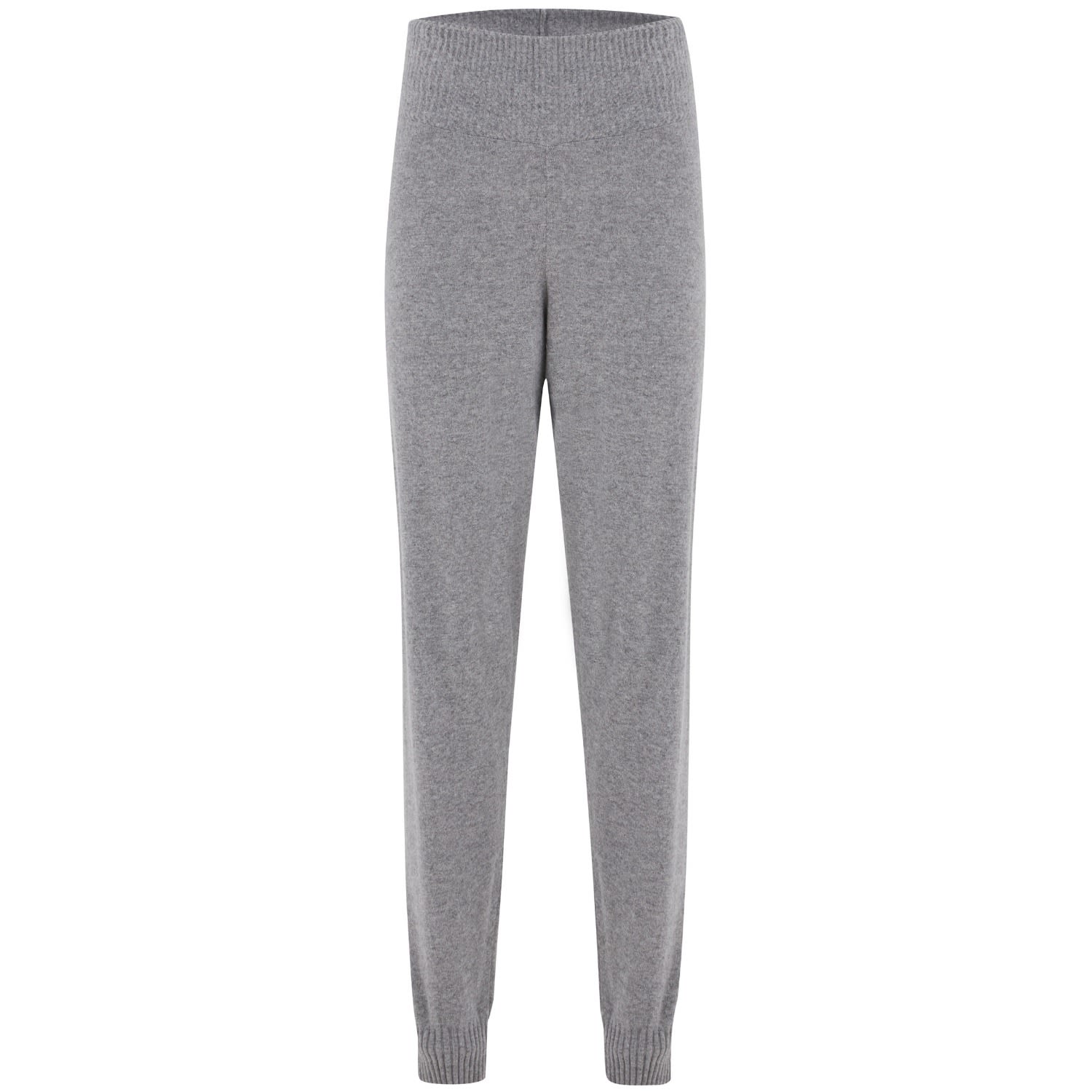 Peraluna Women's High Waist Cashmere Blend Knitwear Jogger Trousers - Grey In Grey