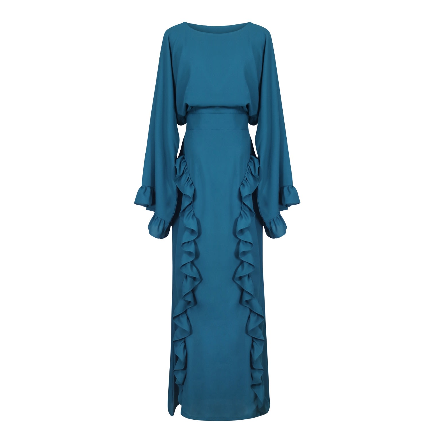 Miss Fm Women's Amber In Emerald Green  - Cotton Lined Maxi Dress In Green