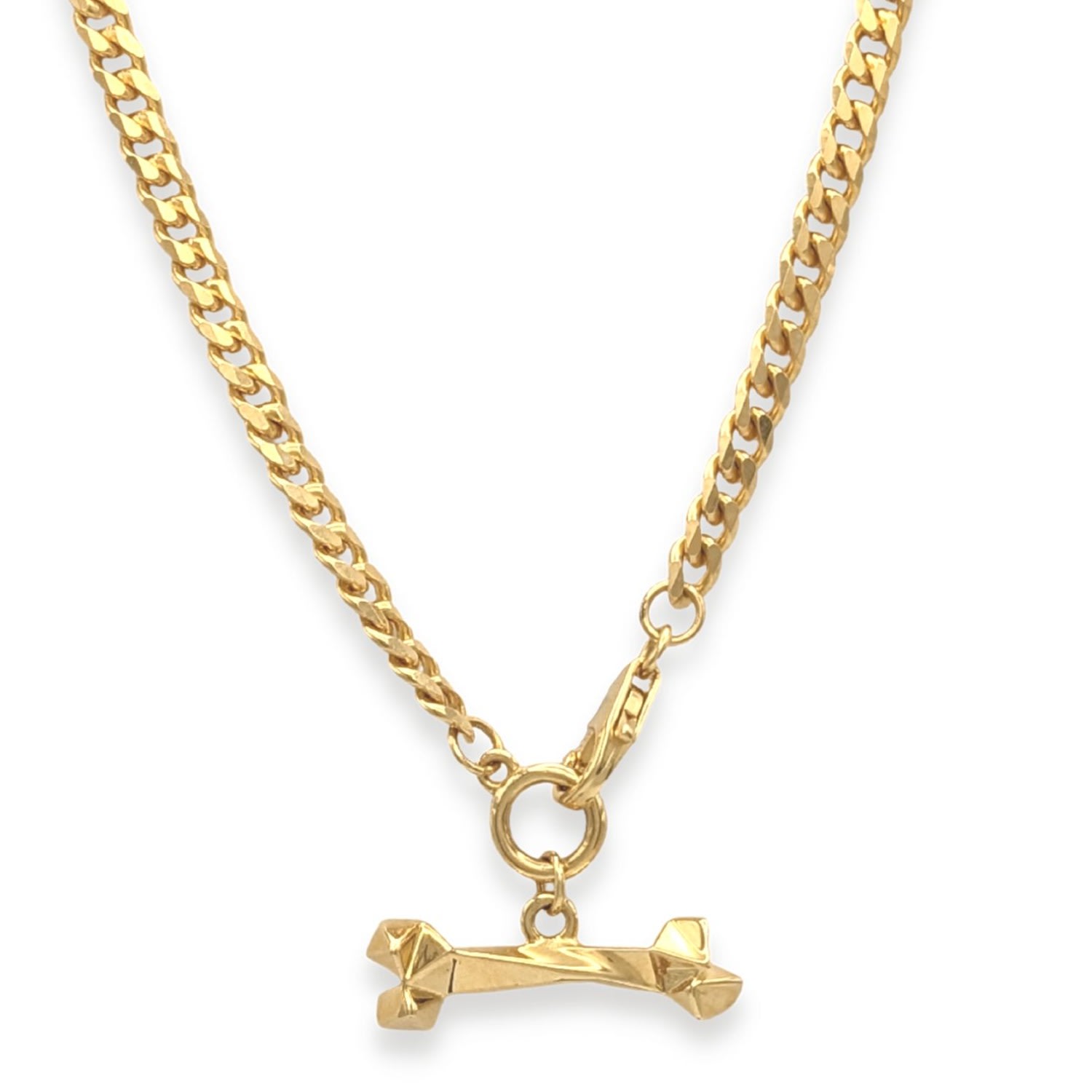 Frenvyrn Men's Mars Dog Bone Necklace, Gold Vermeil In Gold