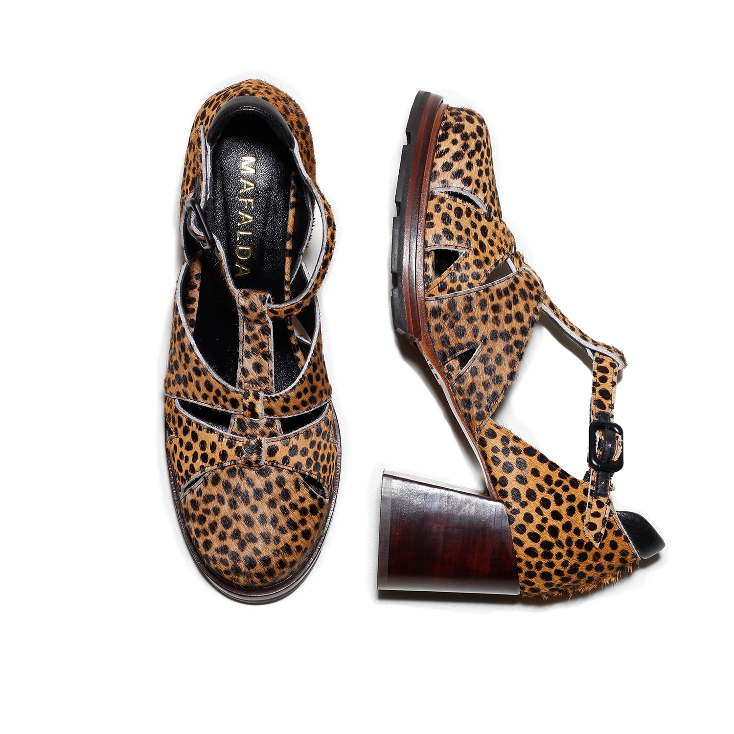 Mafalda Women's Maite Animal Print Heeled Sandals In Multi