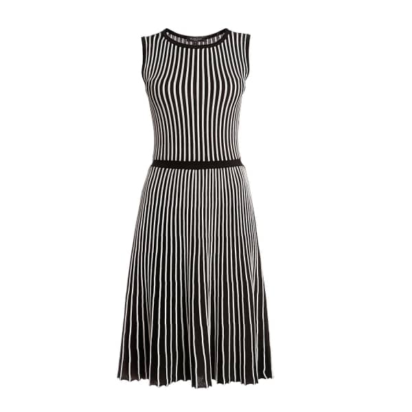 Rumour London Sienna Striped Fit-and-flare Dress In Fit-and-flare