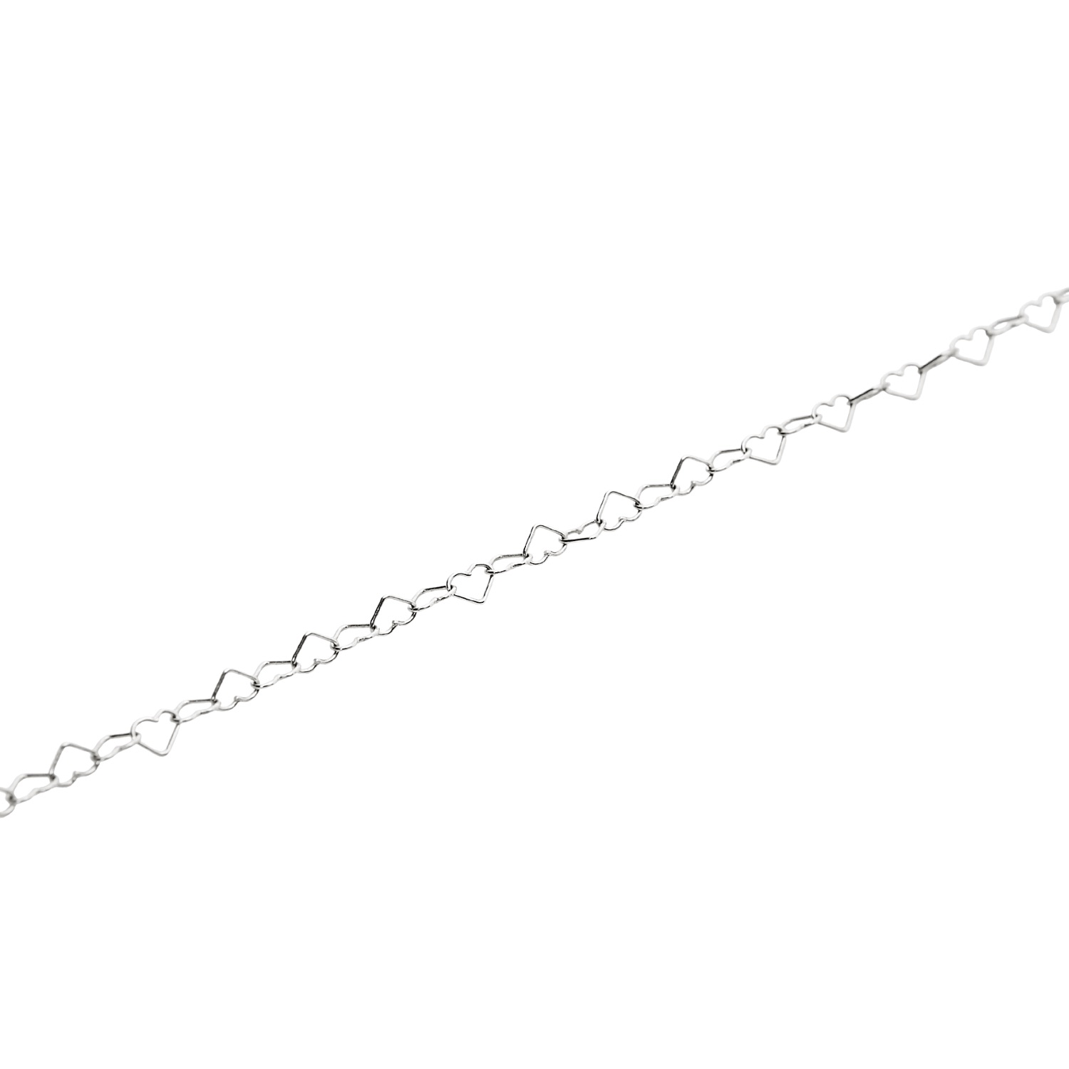 Spero London Women's Love Heart Sterling Silver Chain Bracelet - Silver In Silver