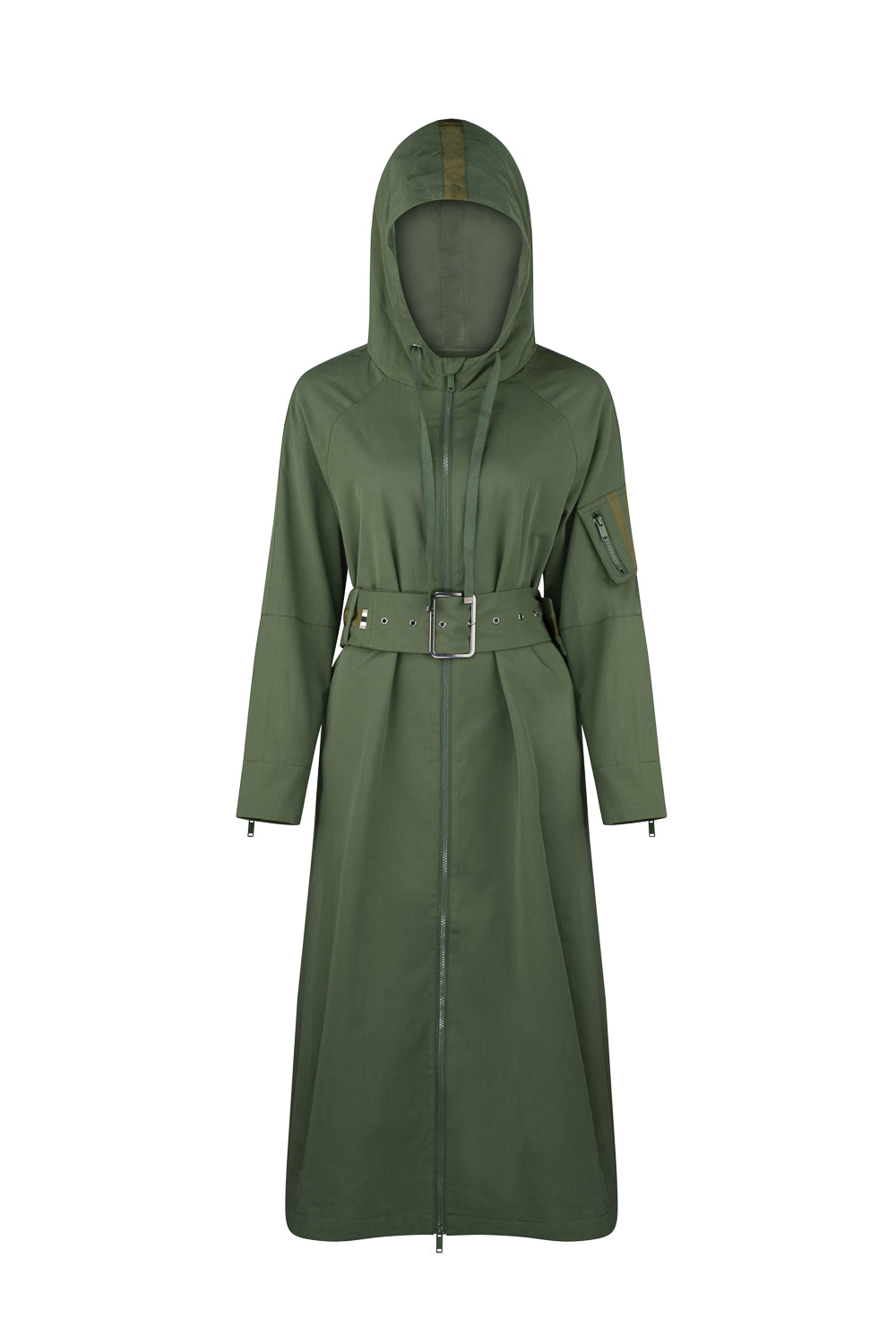 Women’s Helene Hooded Trench Coat - Evergreen Extra Small Dref by D