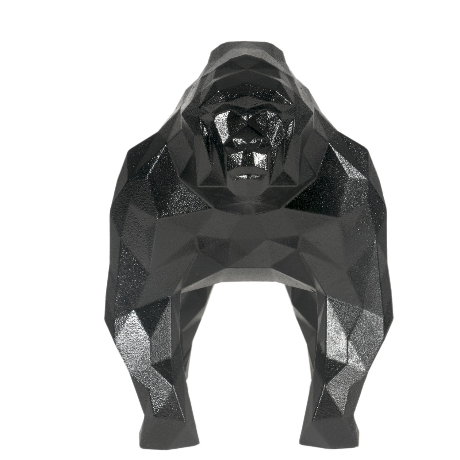 Gorilla Geometric Sculpture - Gus In Metallic Black Marokka Design