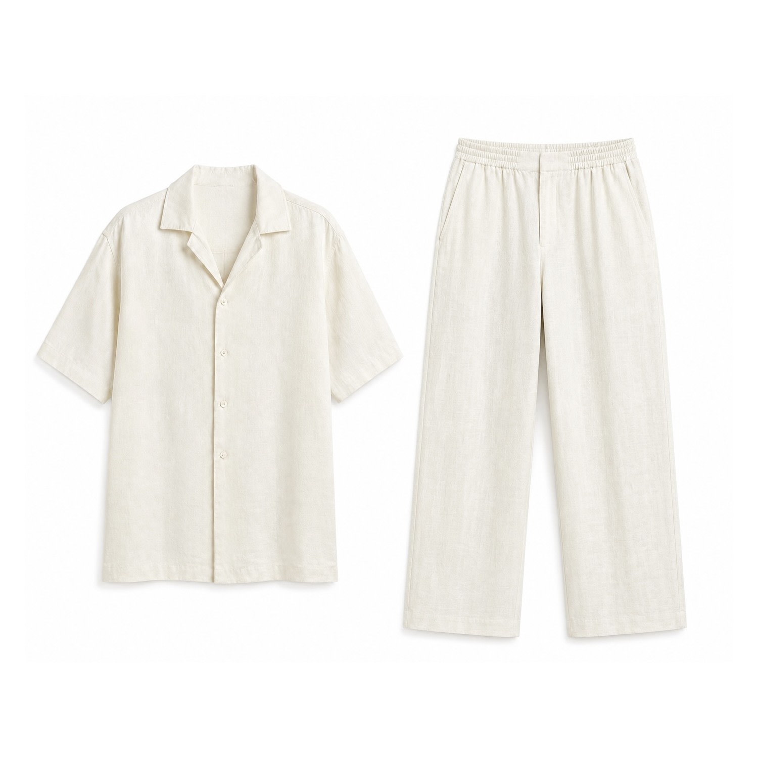 Men's Off White Linen-Set | Medium | Hustle