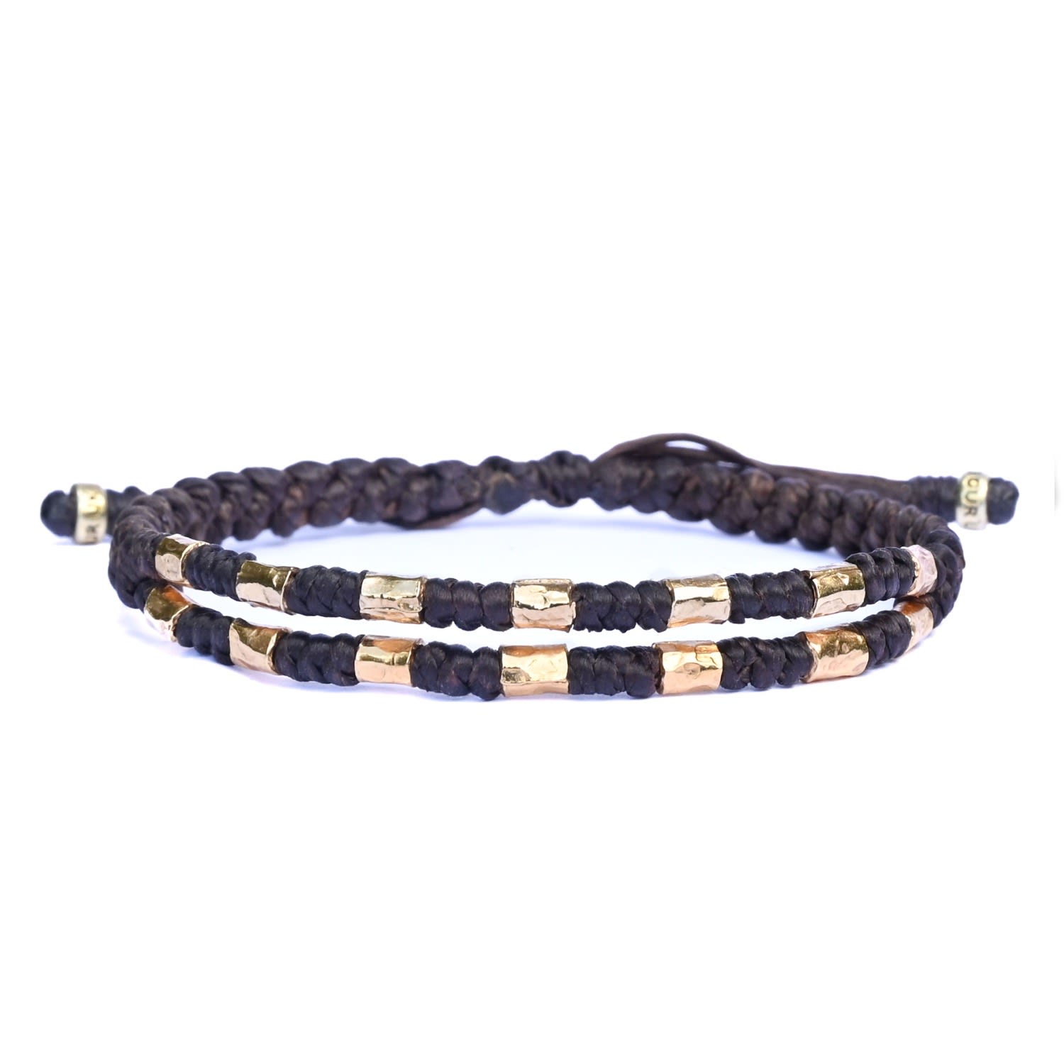Harbour Uk Bracelets Viking Gold Brown Rope Bracelet For Men - Handcrafted Authentic Norse Design - Gull In Brown