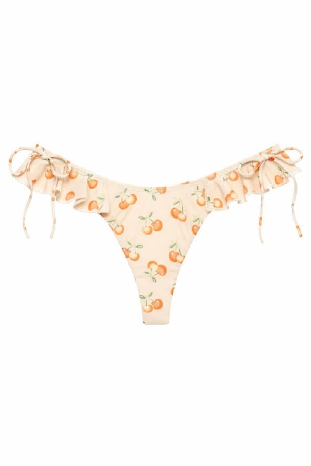 Cherry Sherbet Uno Ruffle Bows Bikini Bottom | Montce Swim | Wolf