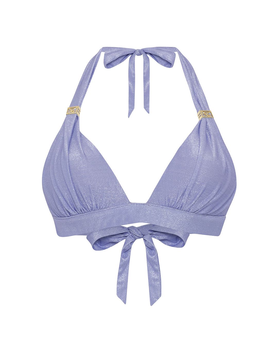 Leyla Maya Women's Purple Annie Halter-neck Bikini Top - Lilac In Purple