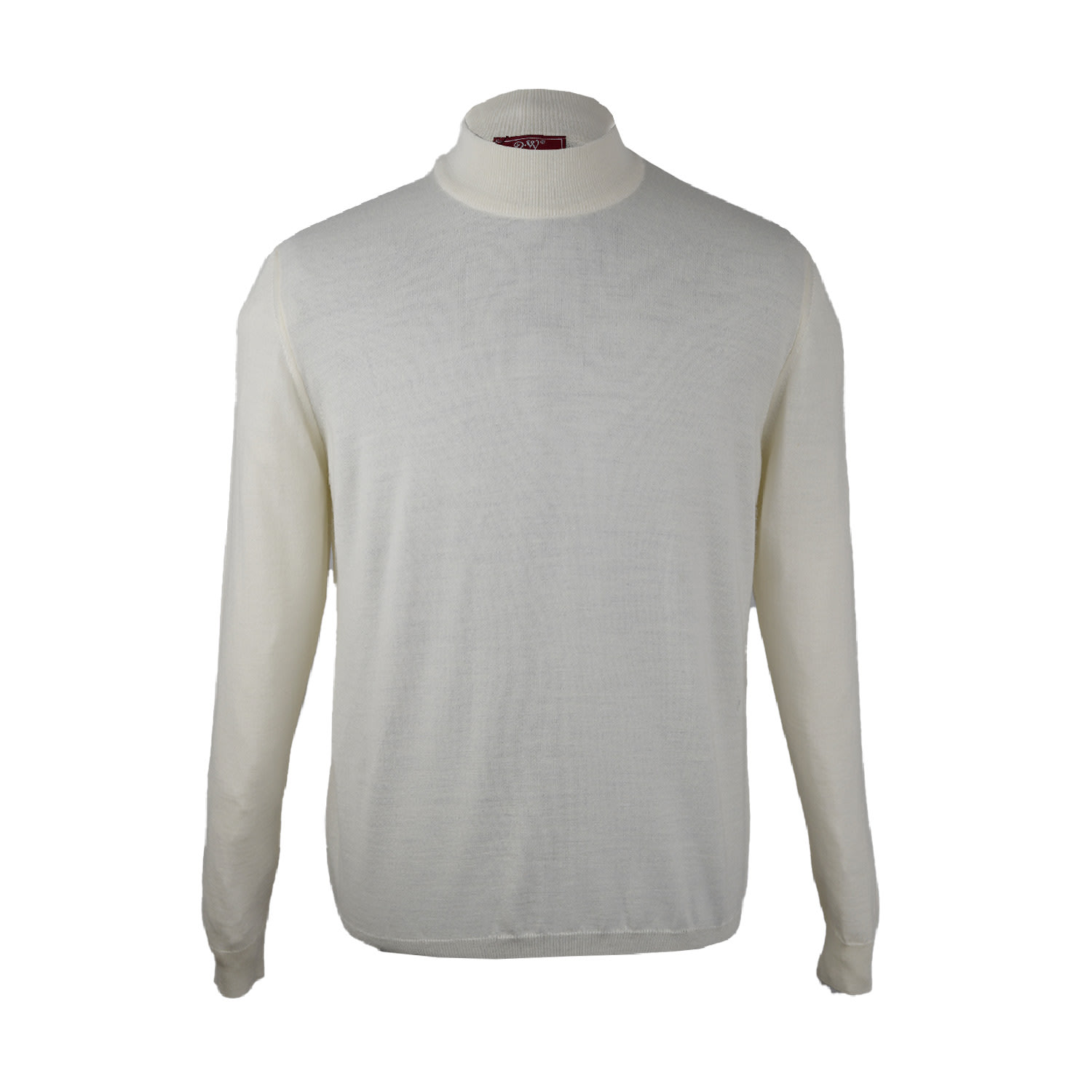David Wej Men's Neutrals Dennis Wool Mock Turtle Neck Jumper - Off White In White