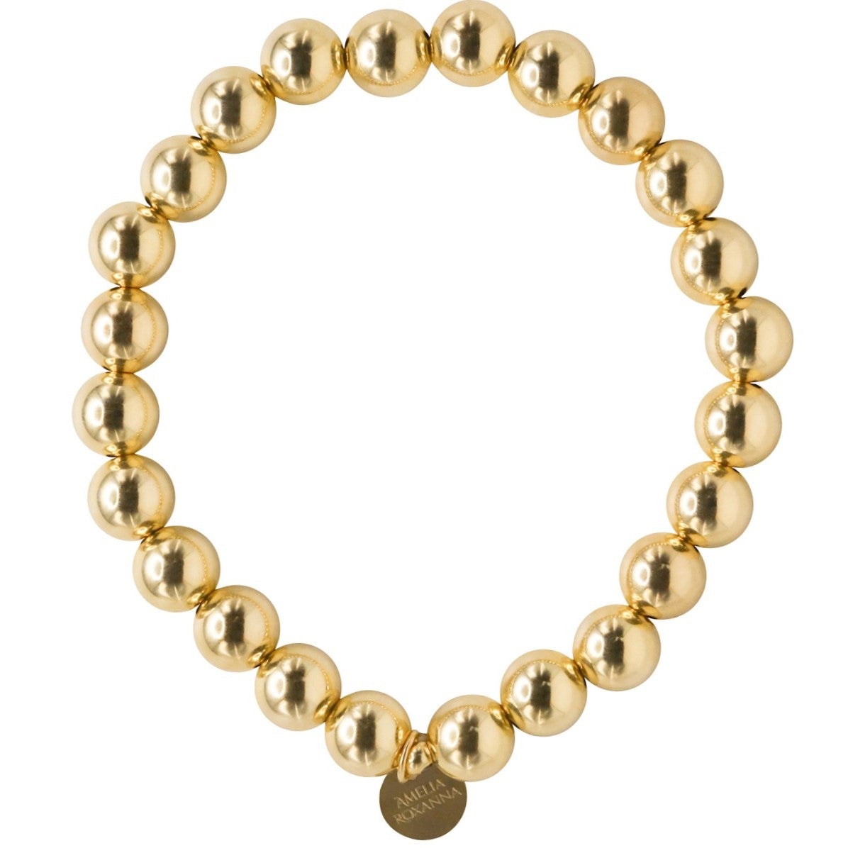 Amelia Roxanna Jewellery Women's Classics Collection: Chunky Gold Beaded Stacking Bracelet
