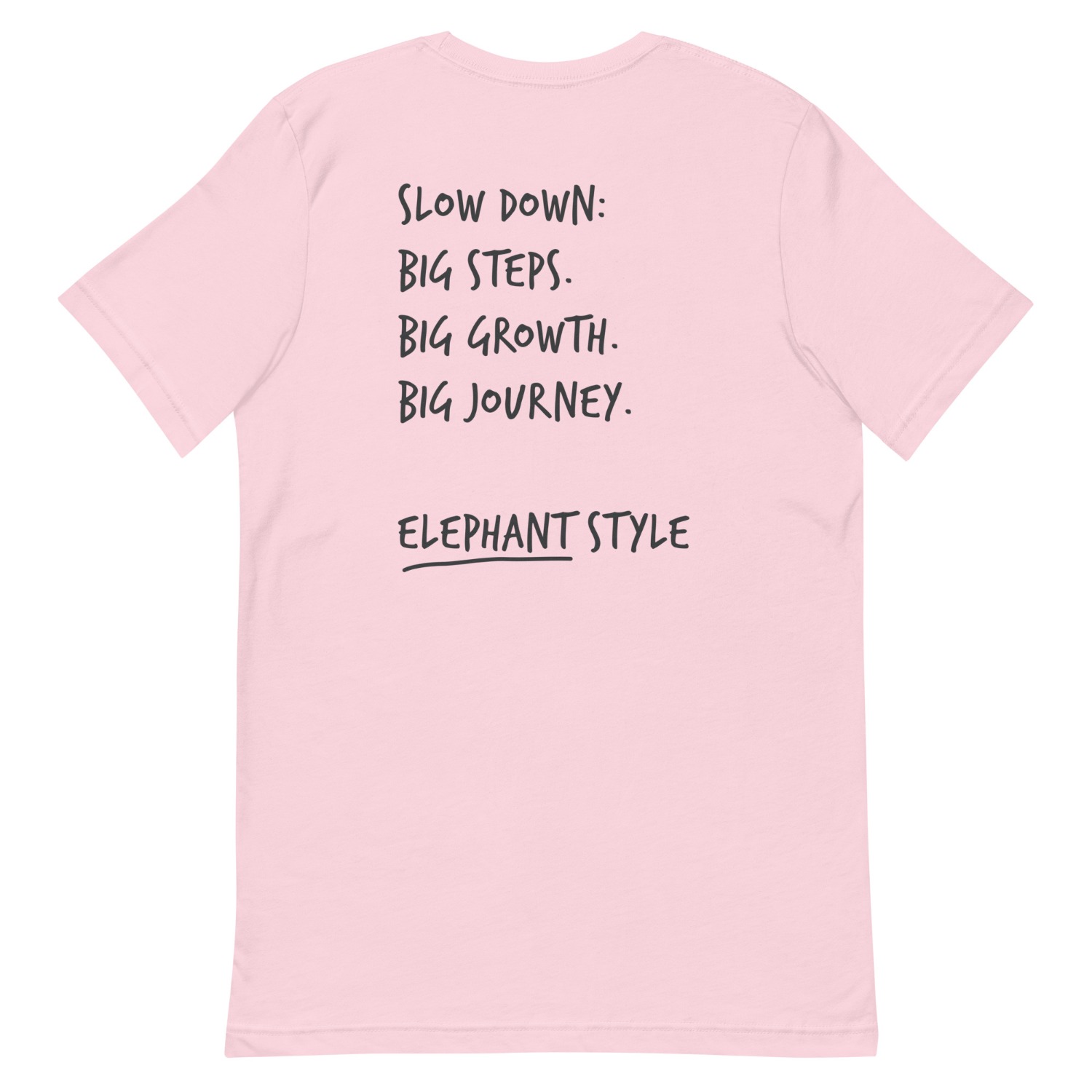 Anchor & Crew Soft Pink Think Ocean Elephant Aspirations Cotton Embroidered T-shirt - Women In Pink
