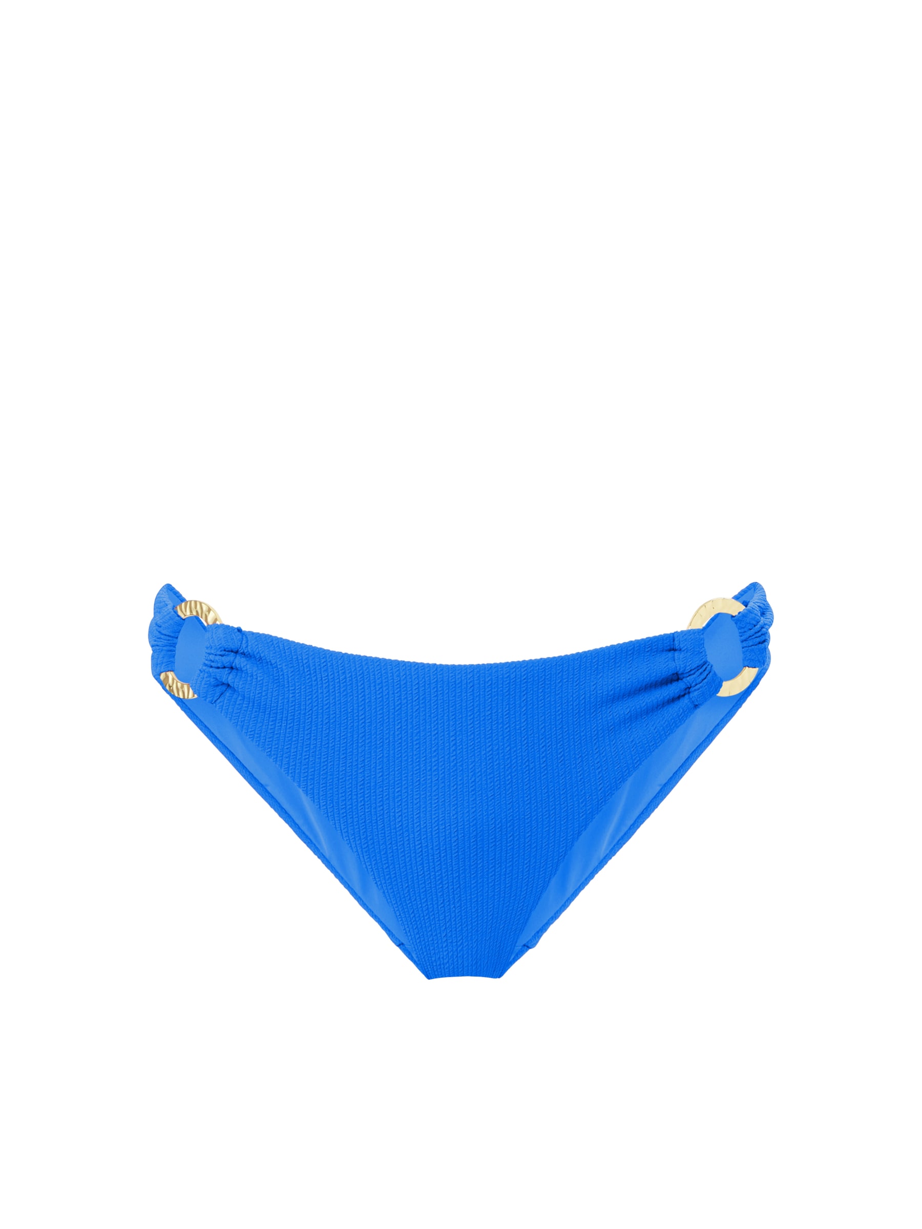 Change Of Scenery Women's Blue Ring Trim Low-waisted Bikini Bottom Grotto Texture In Blue