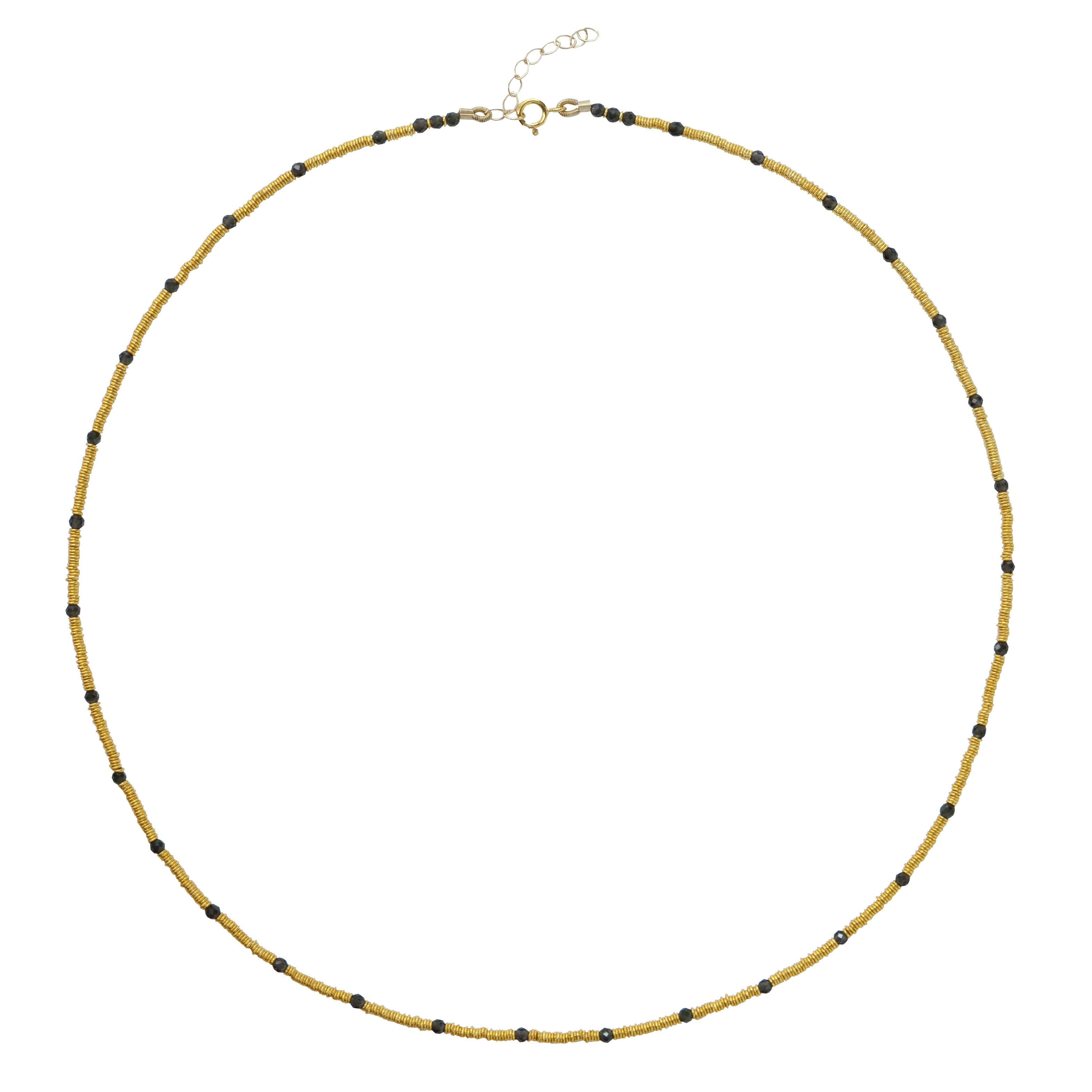 Bombyx House Women's Gold / Grey / Black Gold Loose Coil Necklace In Gold