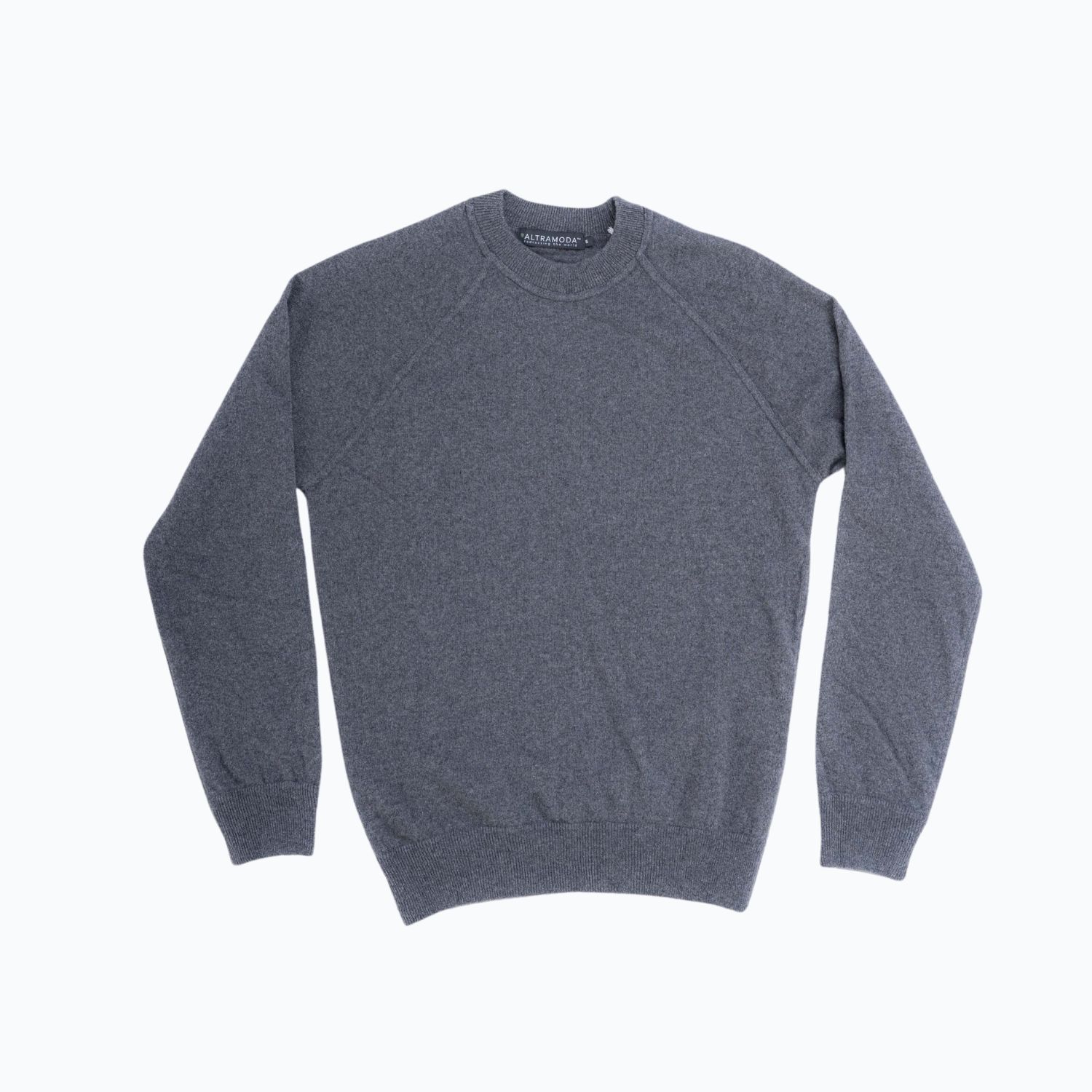 Altramoda Redressing The World Men's Raglan Sweater In Recycled Cashmere - Grey In Grey