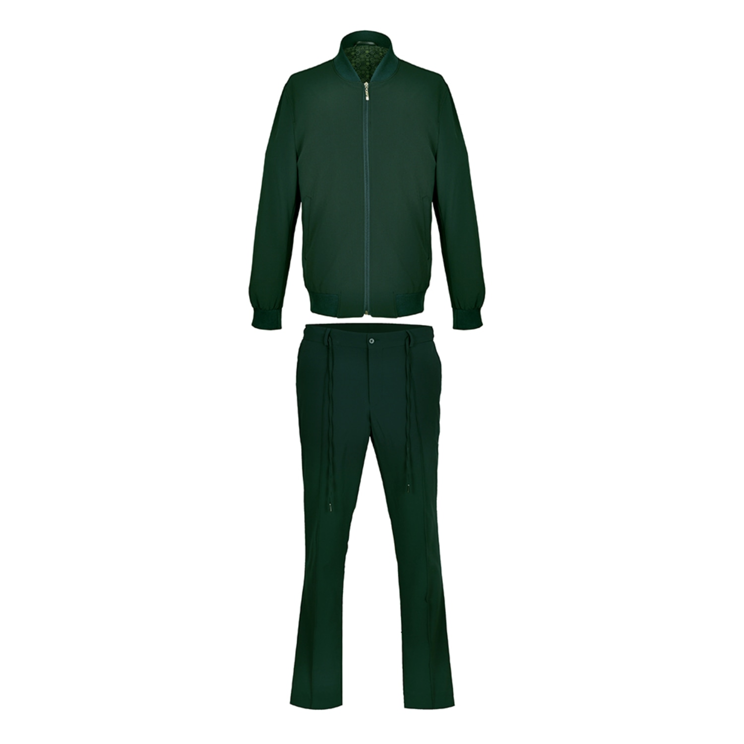 David Wej Men's Marcelo Relaxed Bomber Jacket Set – Green In Green