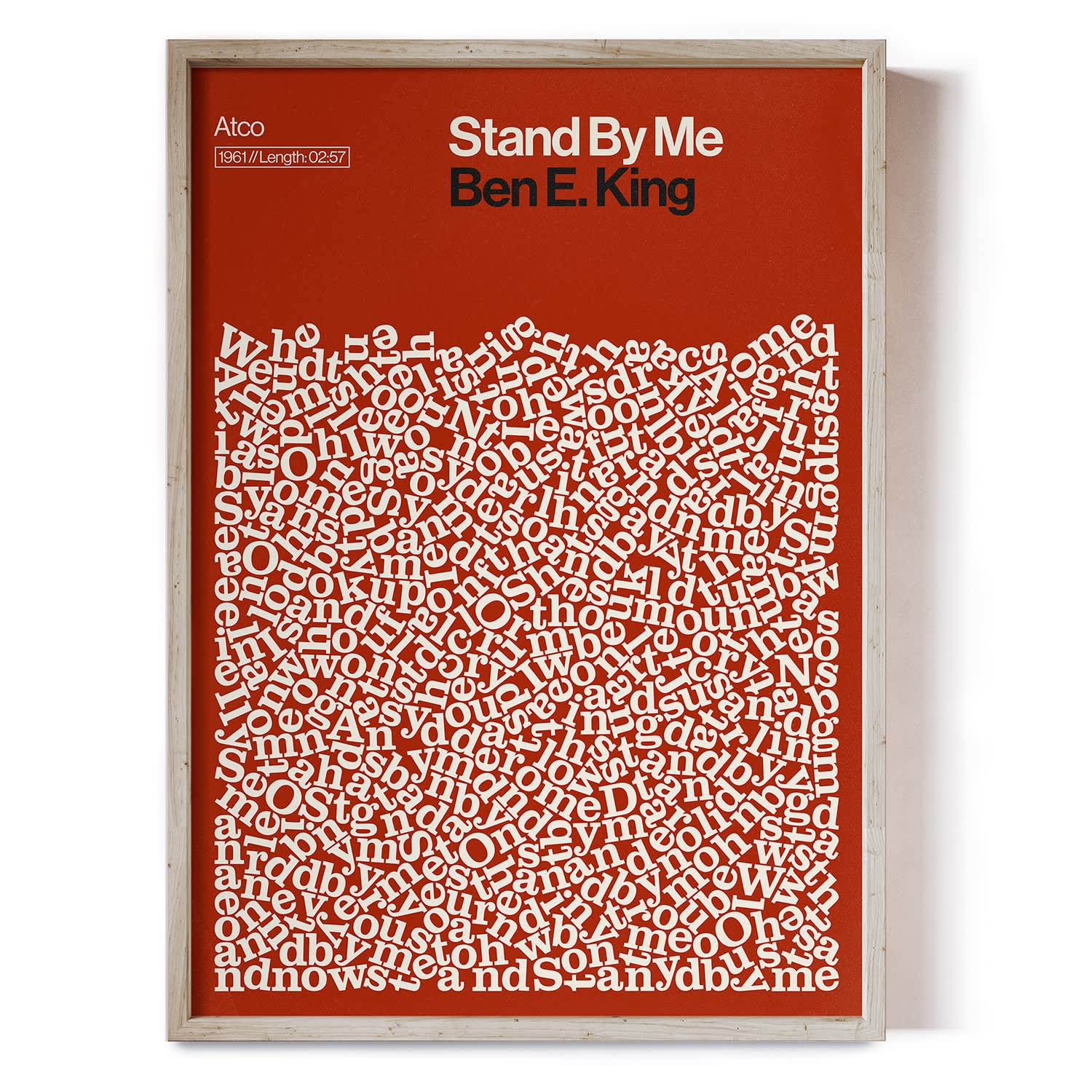 Stand By Me Ben E King Song Lyric Print Reign Hail Wolf Badger