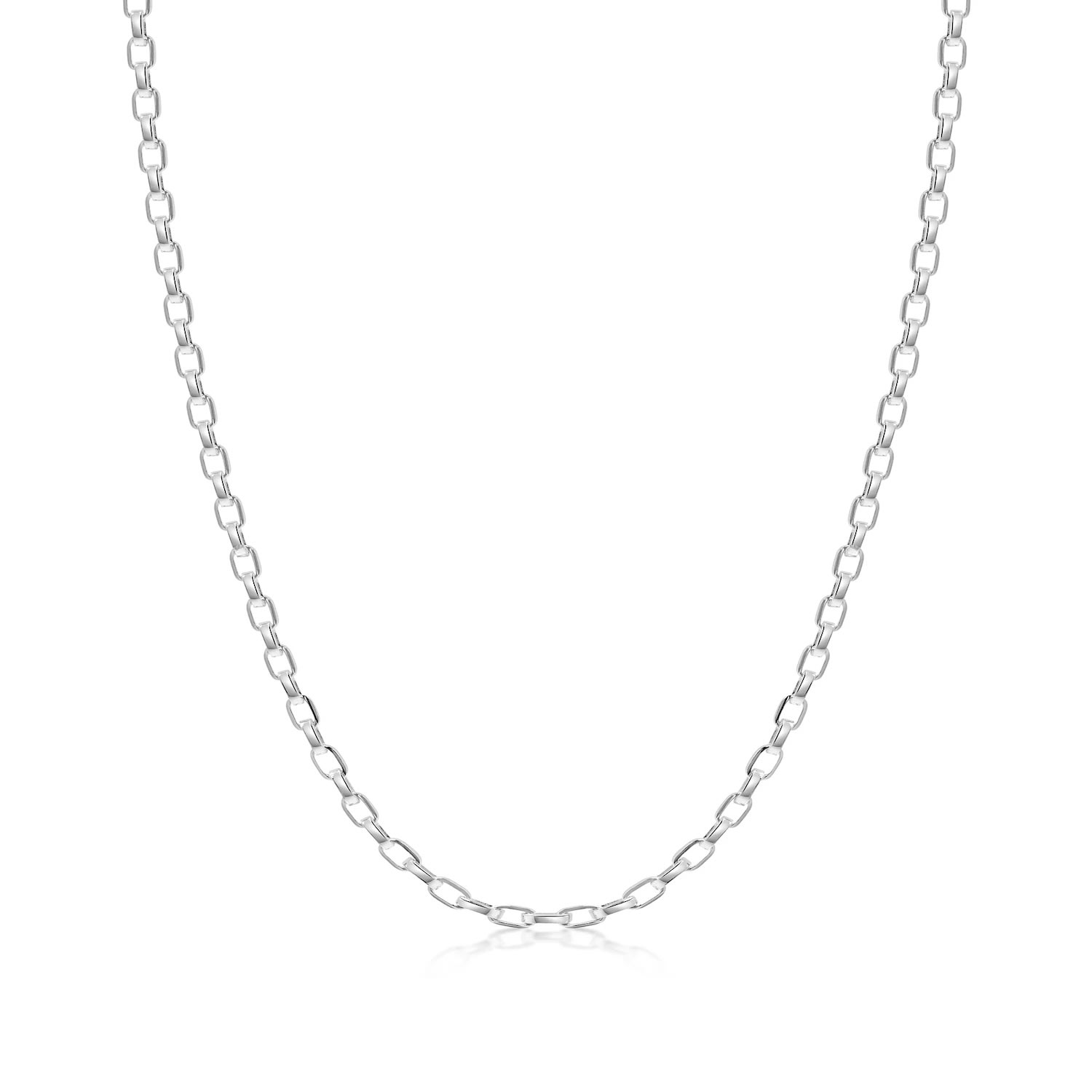 Men’s Sterling Silver Faceted Cable Chain Nialaya