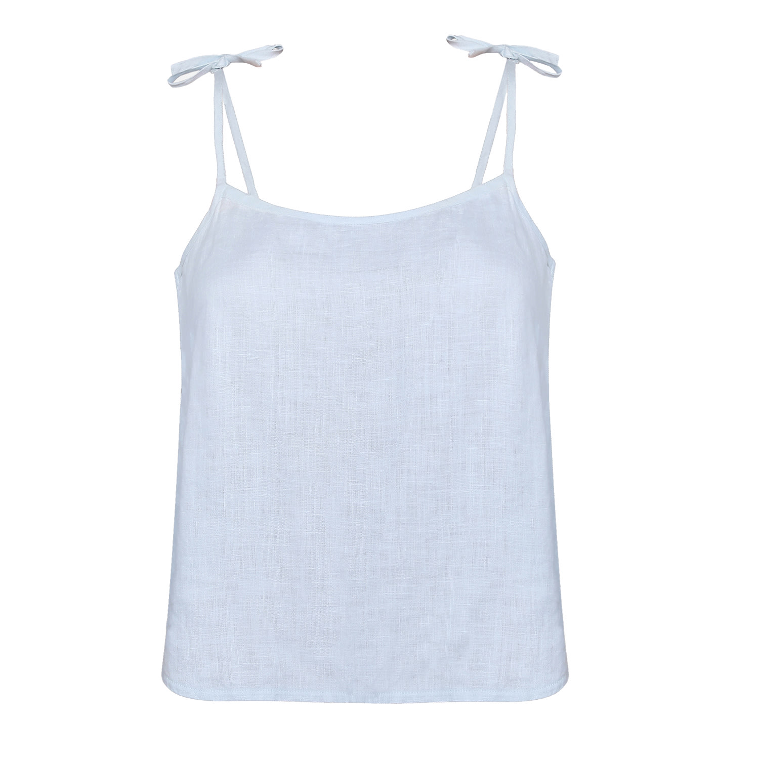 Reistor Women's Tie-up Camisole Summer Blue Hemp Top