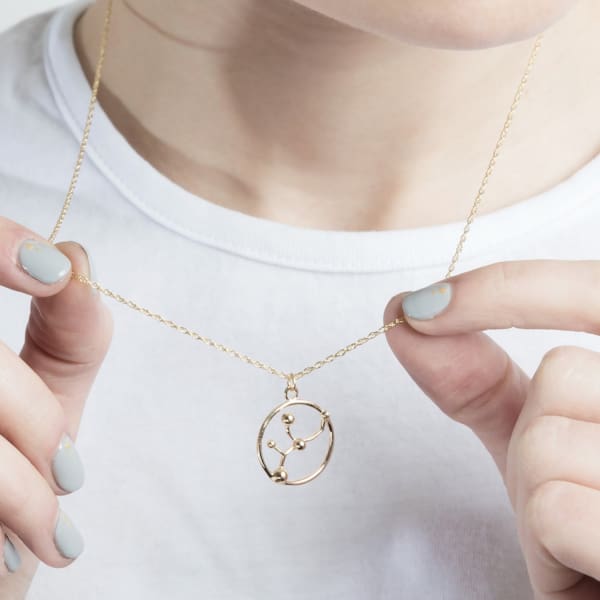 Yasmin Everley Jewellery Aries Astrology Necklace In 9ct Gold