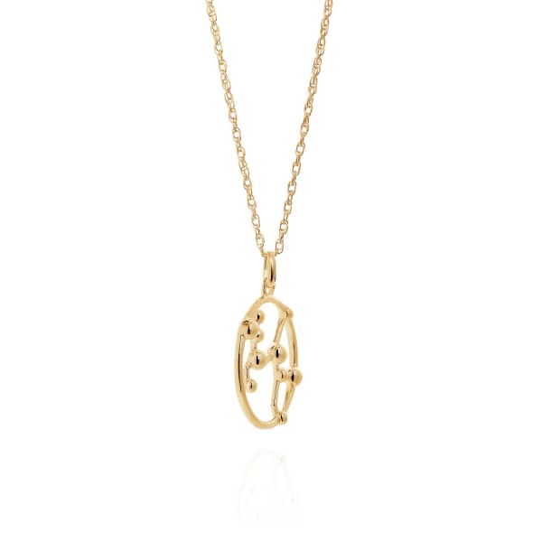 Yasmin Everley Jewellery Aries Astrology Necklace In 9ct Gold