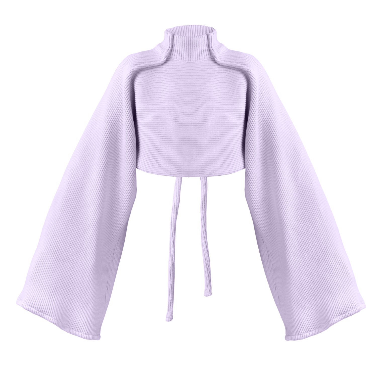 Women’s Pink / Purple Amanita - Oversized Cropped Jumper Lilac Rib Knit Small Kargede