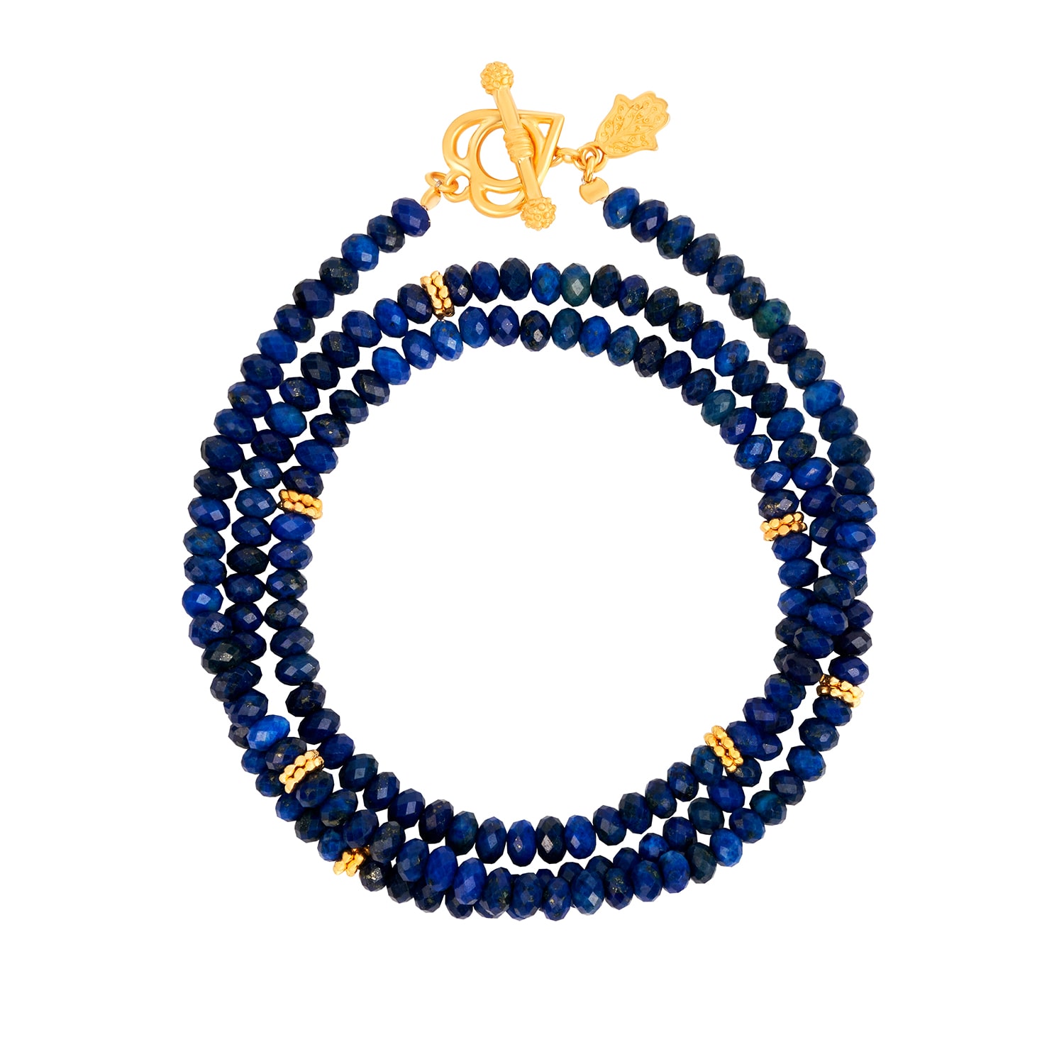 Karma And Luck Peaceful Heart Lapis Lazuli Wrap Bracelet