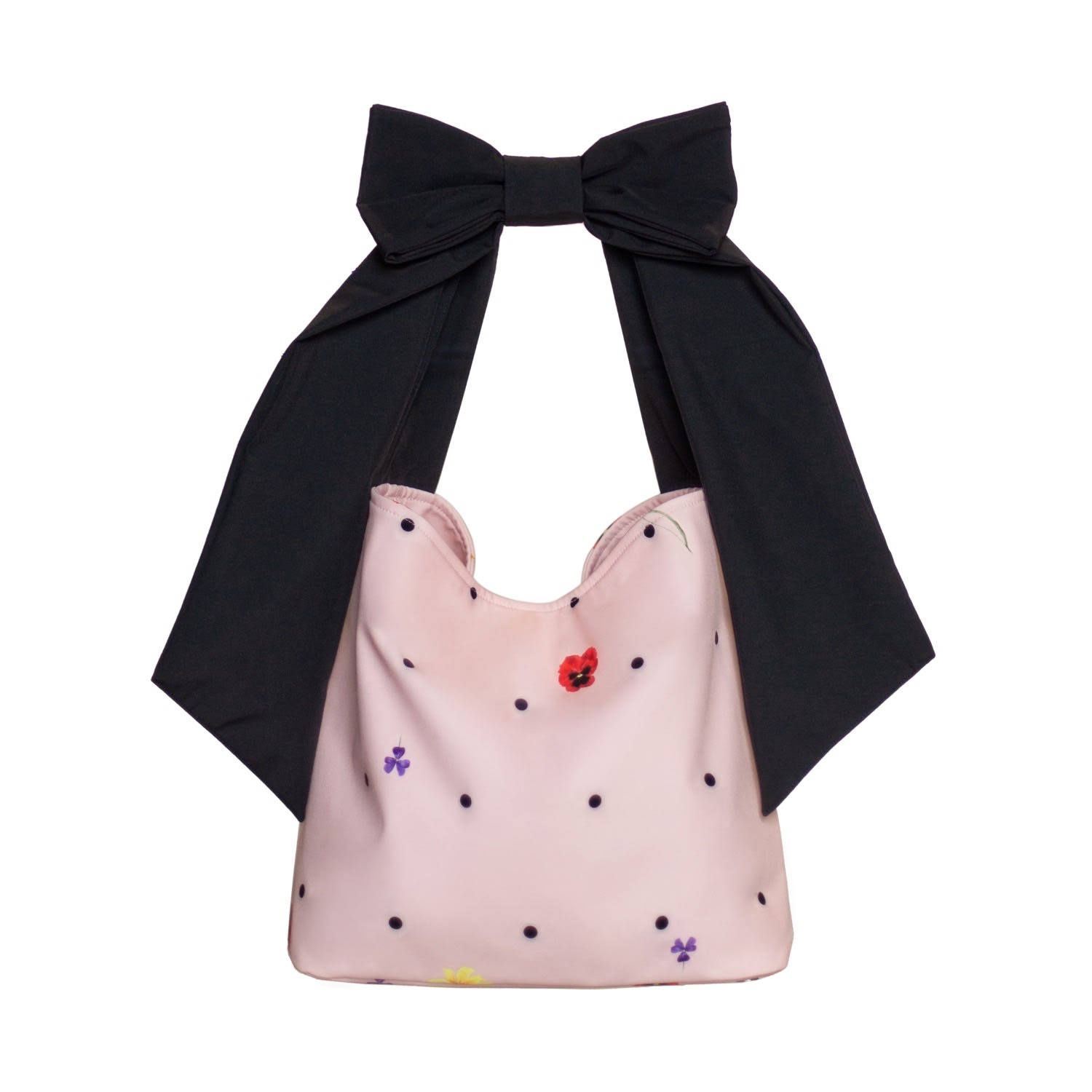 Rainsisters Women's Pink / Purple Pink Blossom Bow Tote Bag In Pink/purple