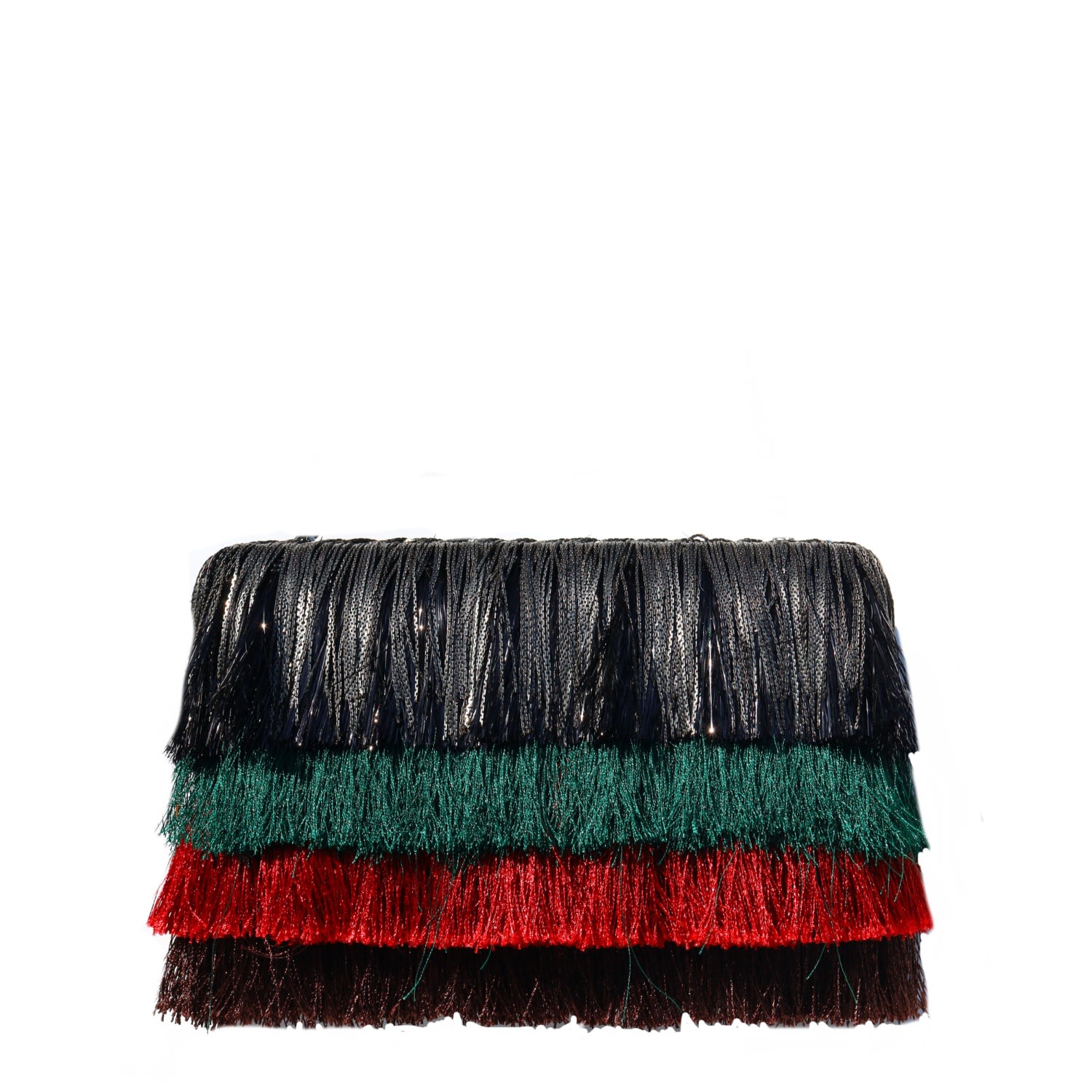 Women’s Black / Green / Red Holiday Ombre’ Clutch Simitri