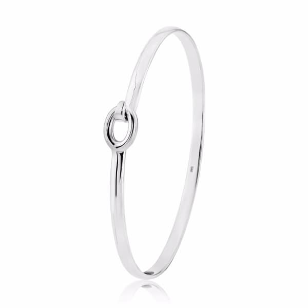 Auree Jewellery Ledbury Sterling Silver Hook Bangle