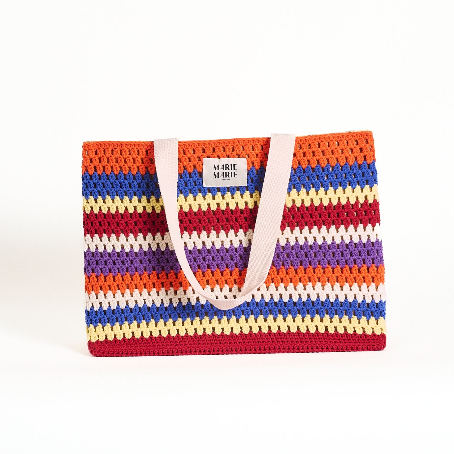 Women’s Yellow / Orange / Blue Mayo Crochet Shopper Large Marie Marie