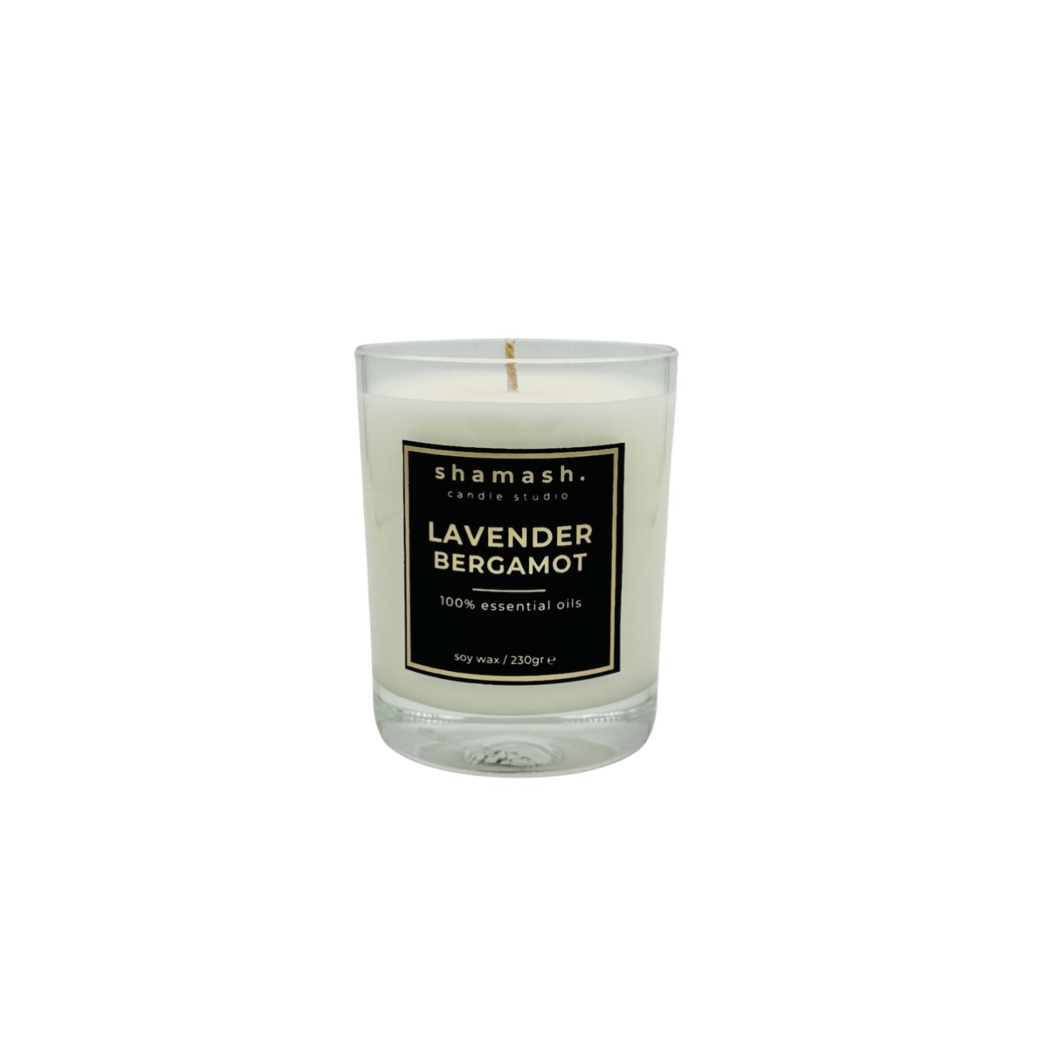 Shamash Candle Studio Neutrals Lavender & Bergamot Pure Collection Candle In Neutral