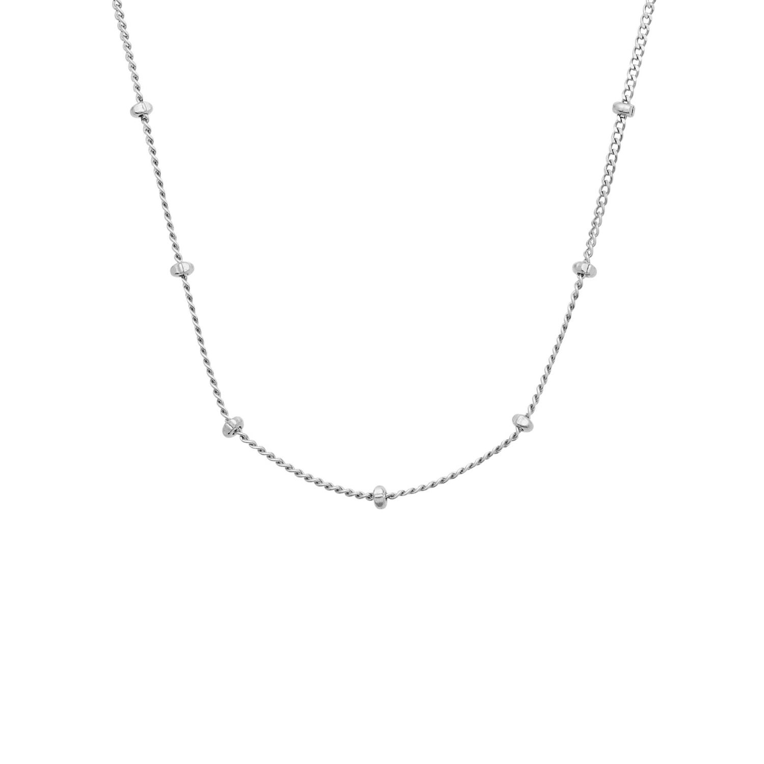 Cartilage Cartel Women's Satellite Bobble Chain Choker Necklace Silver In Silver