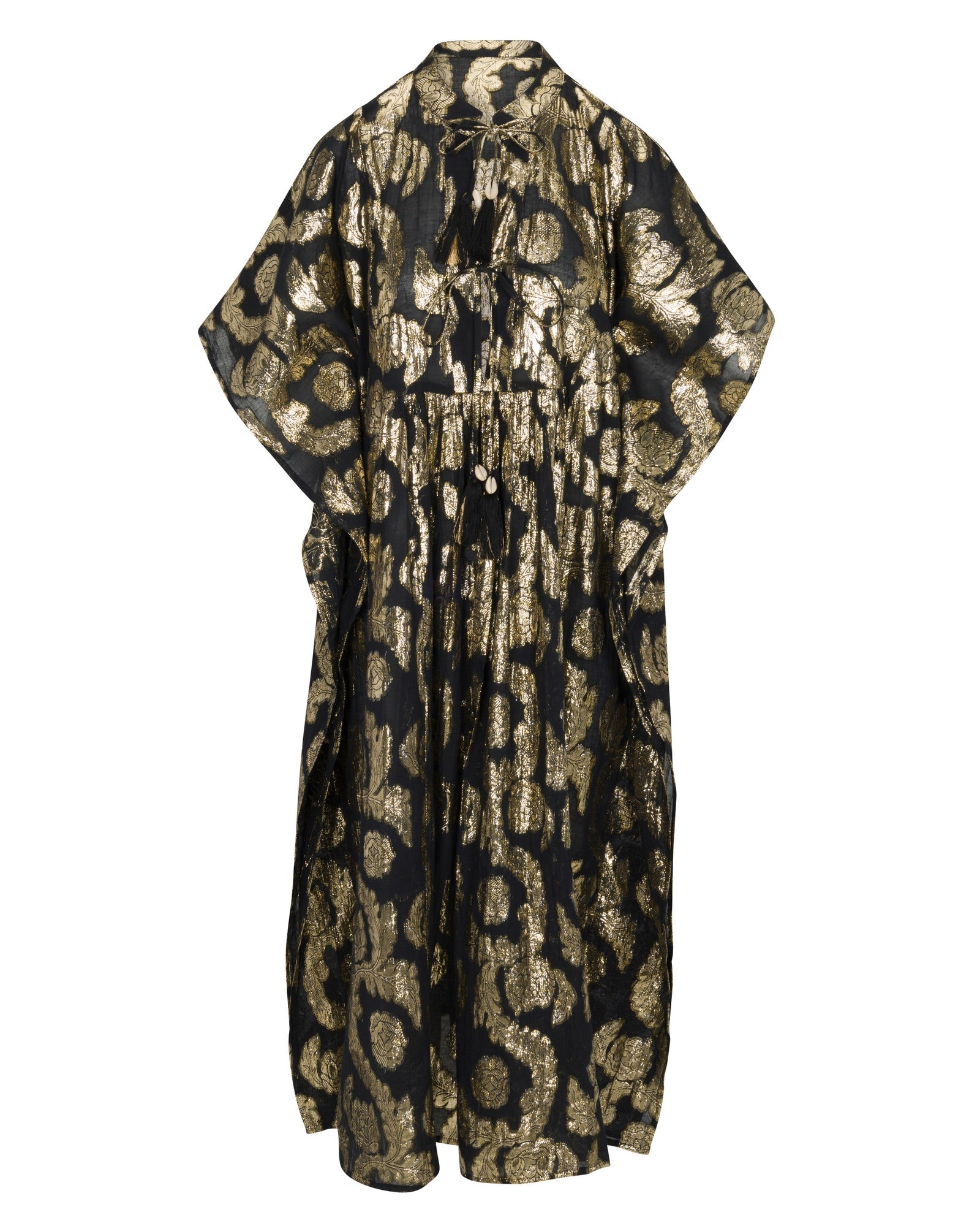 Meghan Fabulous Women's Gold / Black Palm Springs Caftan Maxi Dress - Black In Gold/black
