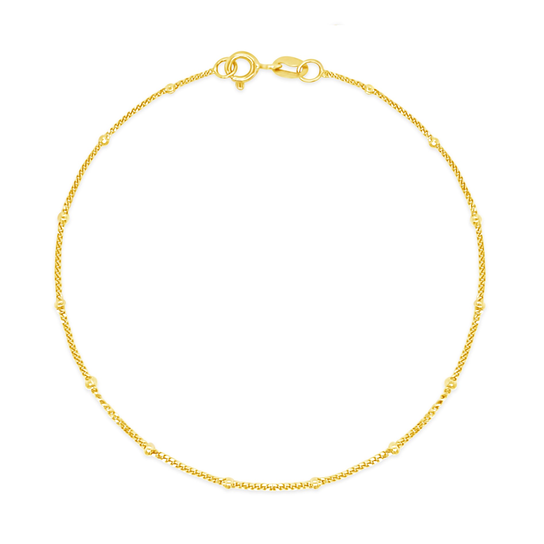 Solio Jewellery Women's Gold / Yellow Mini Popcorn Groumet Bracelet 18k Solid Gold In Gold