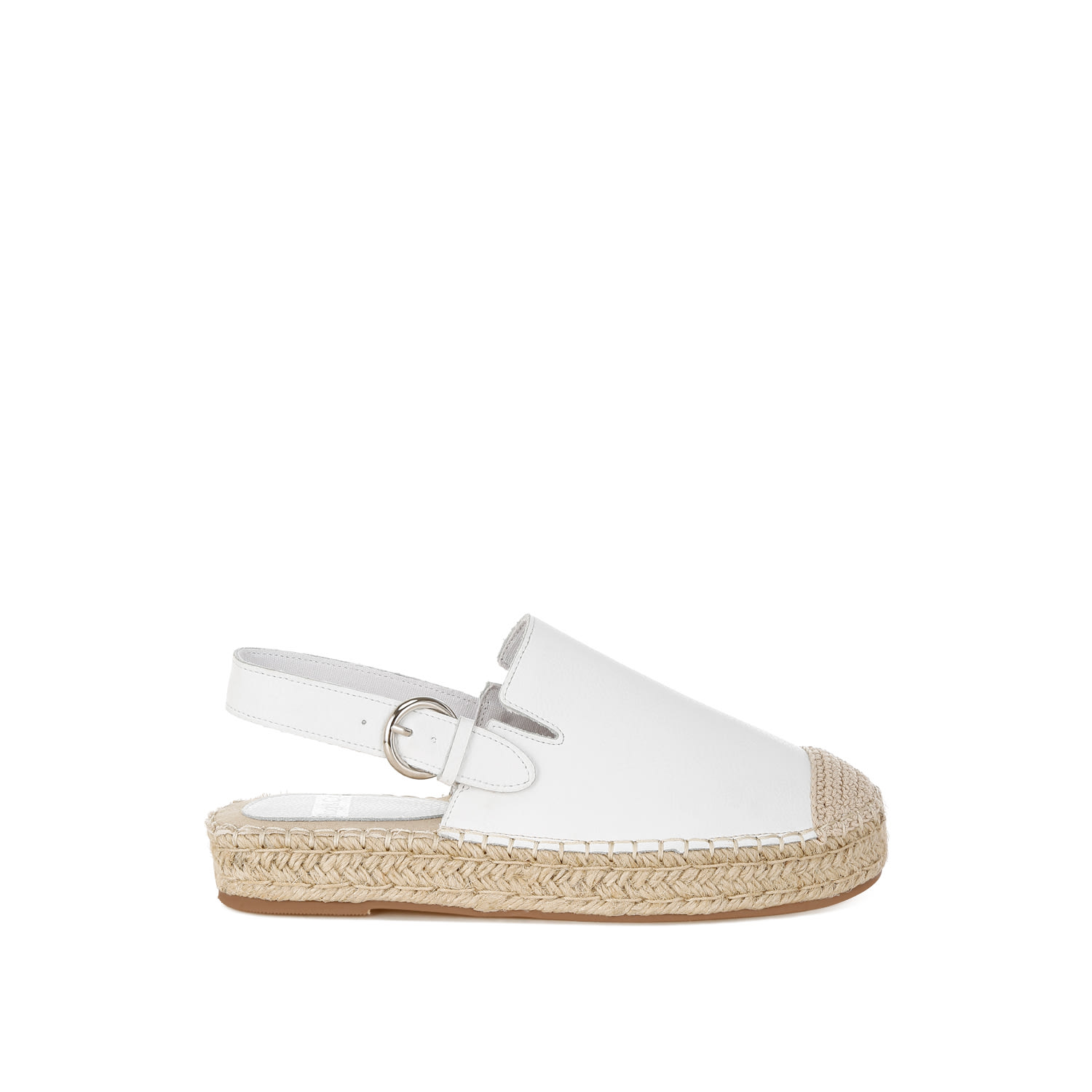 Rag & Co Women's Azula Genuine Leather Espadrilles Sandals In White In White