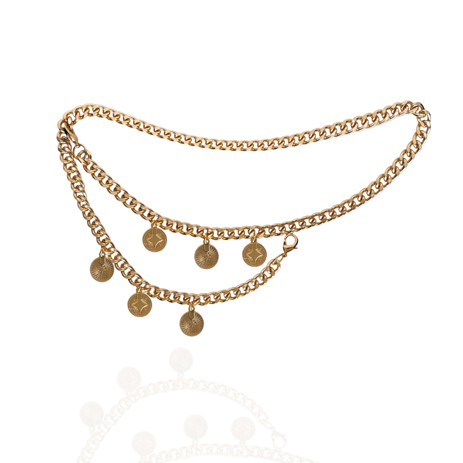 Women's Gold Coins Chain Belt | Indigolush
