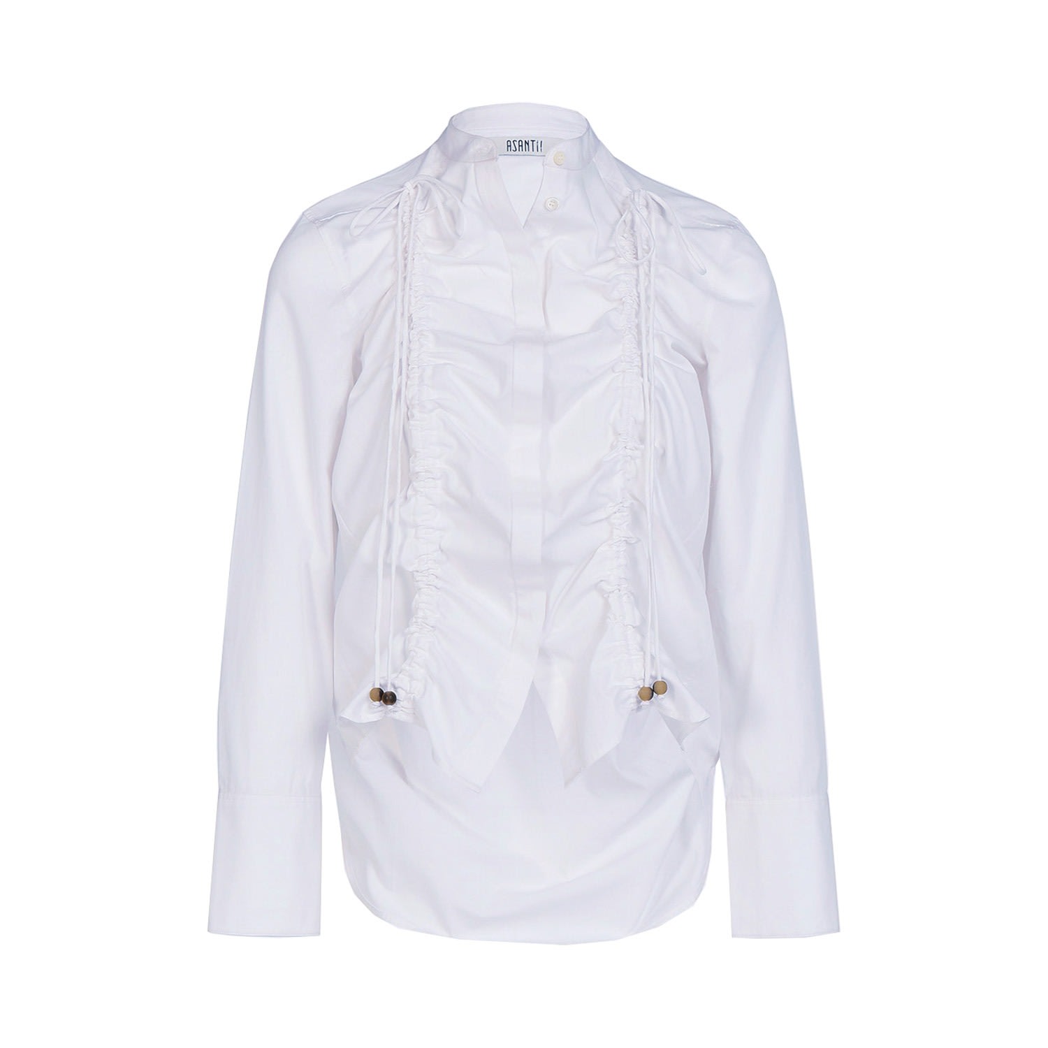 Women’s Ehwuraba Drawstring Fitted Shirt - White Small Asantii