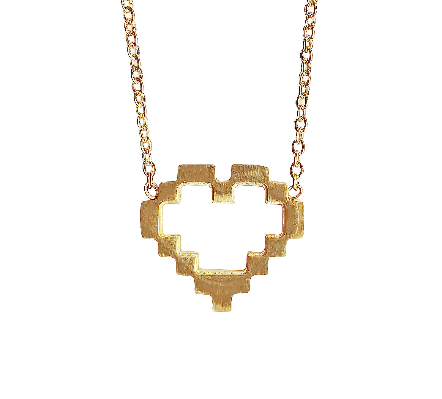 Women’s Gold Necklace Magic Pixel Love Smilla Brav