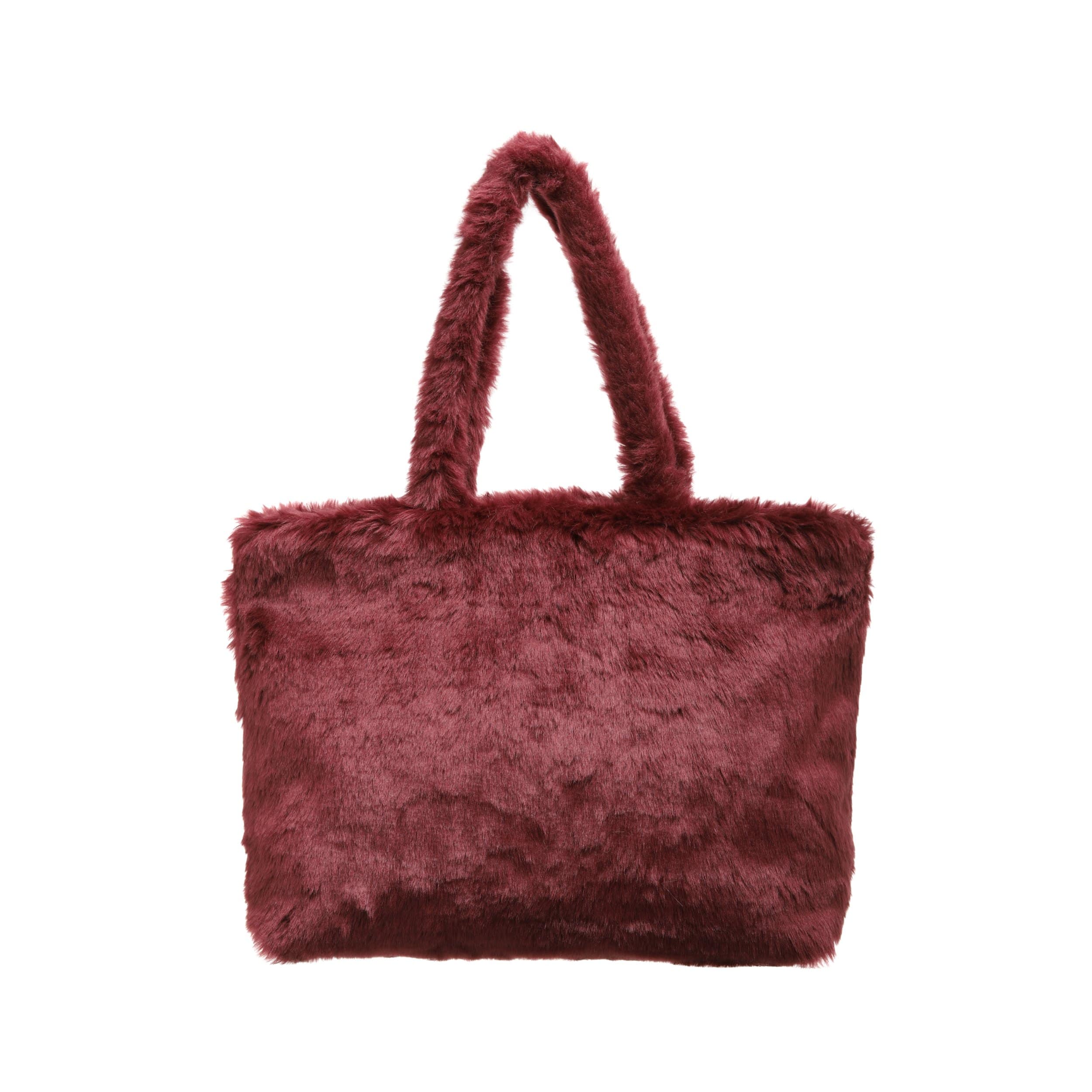 Women’s Red Toasty Tote Burgundy Fur One Size Jelavu