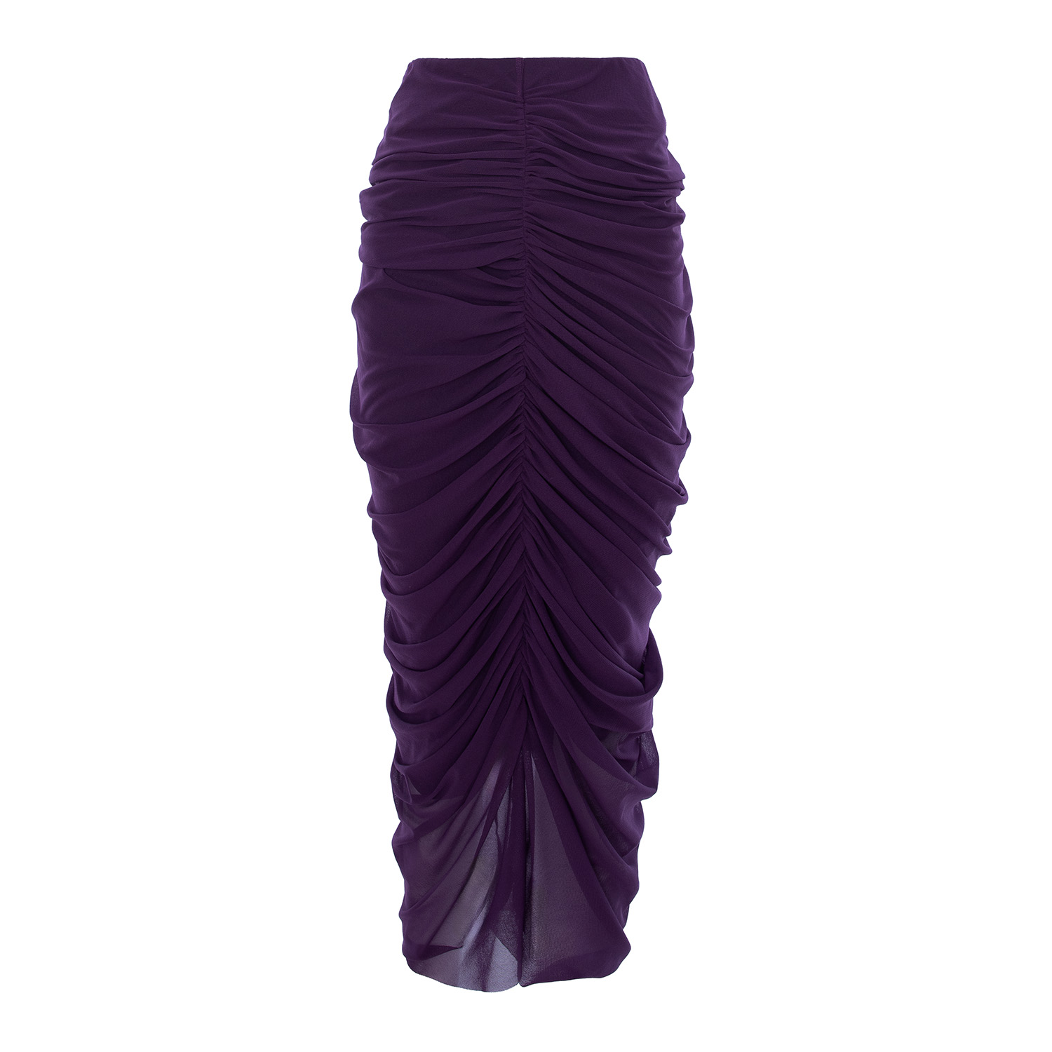 Concept A Trois Women's Pink / Purple Purple Tulle Skirt With Drape In Pink/purple