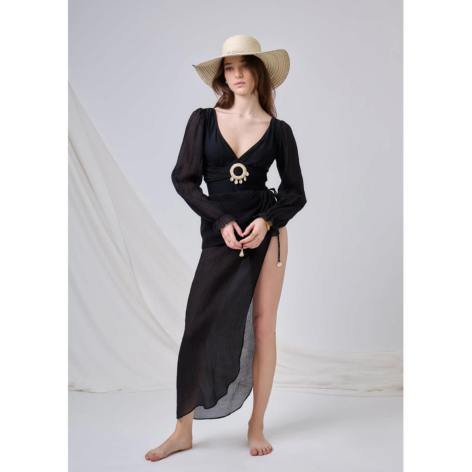 knee length dresses for ladies Long Sleeve Printed Swim Dress | UPF 50+ Sun Protection
