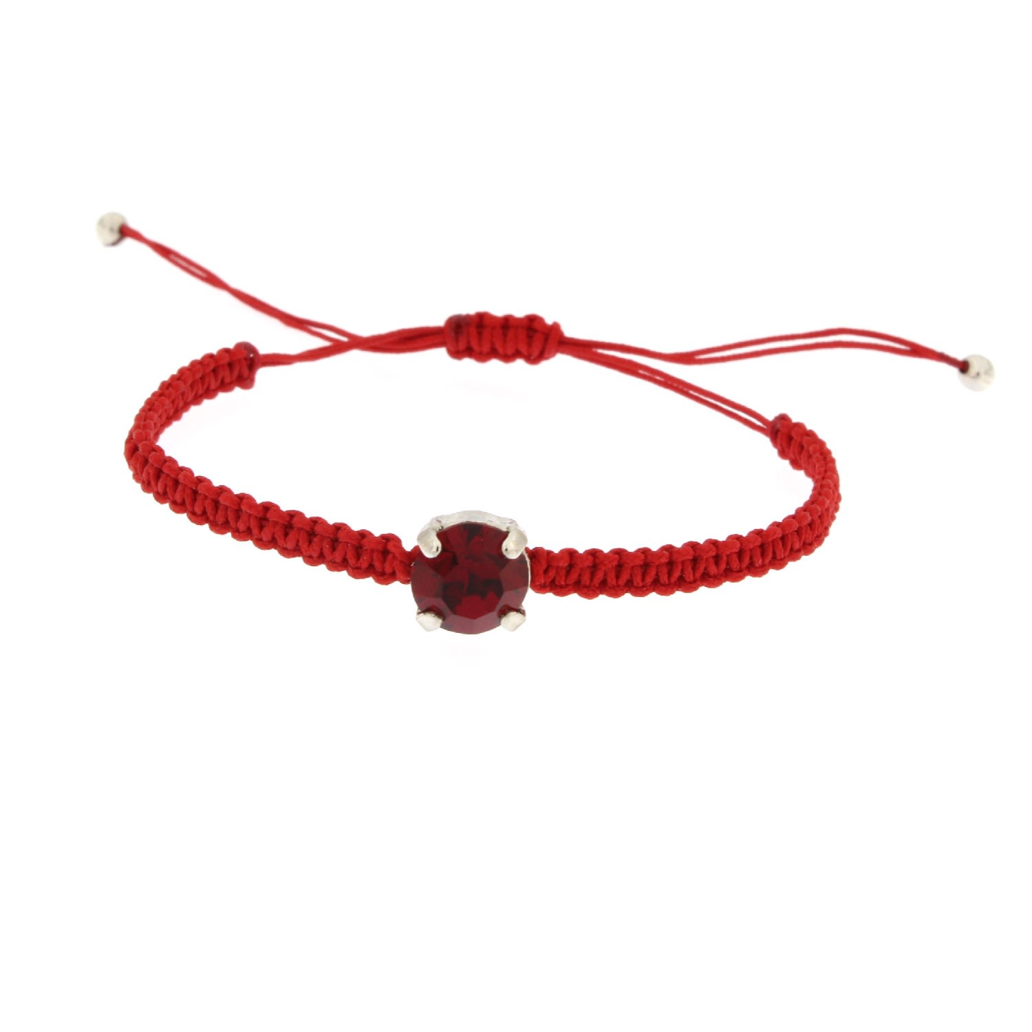 Rosaspina Firenze Women's Red Chaton Macramè Bracelet In Red