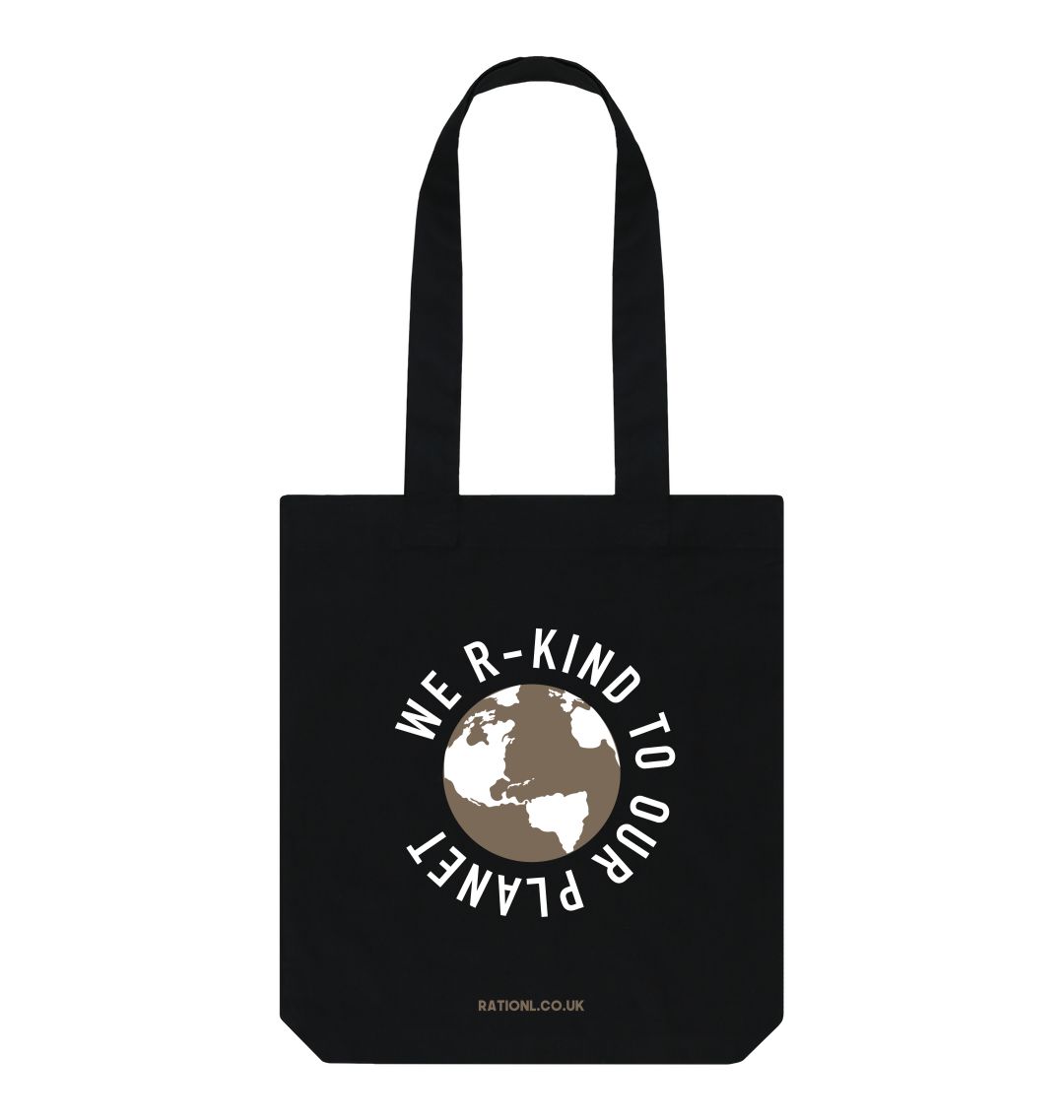 Women’s We R Kind Organic Tote Bag - Black One Size Ration. l