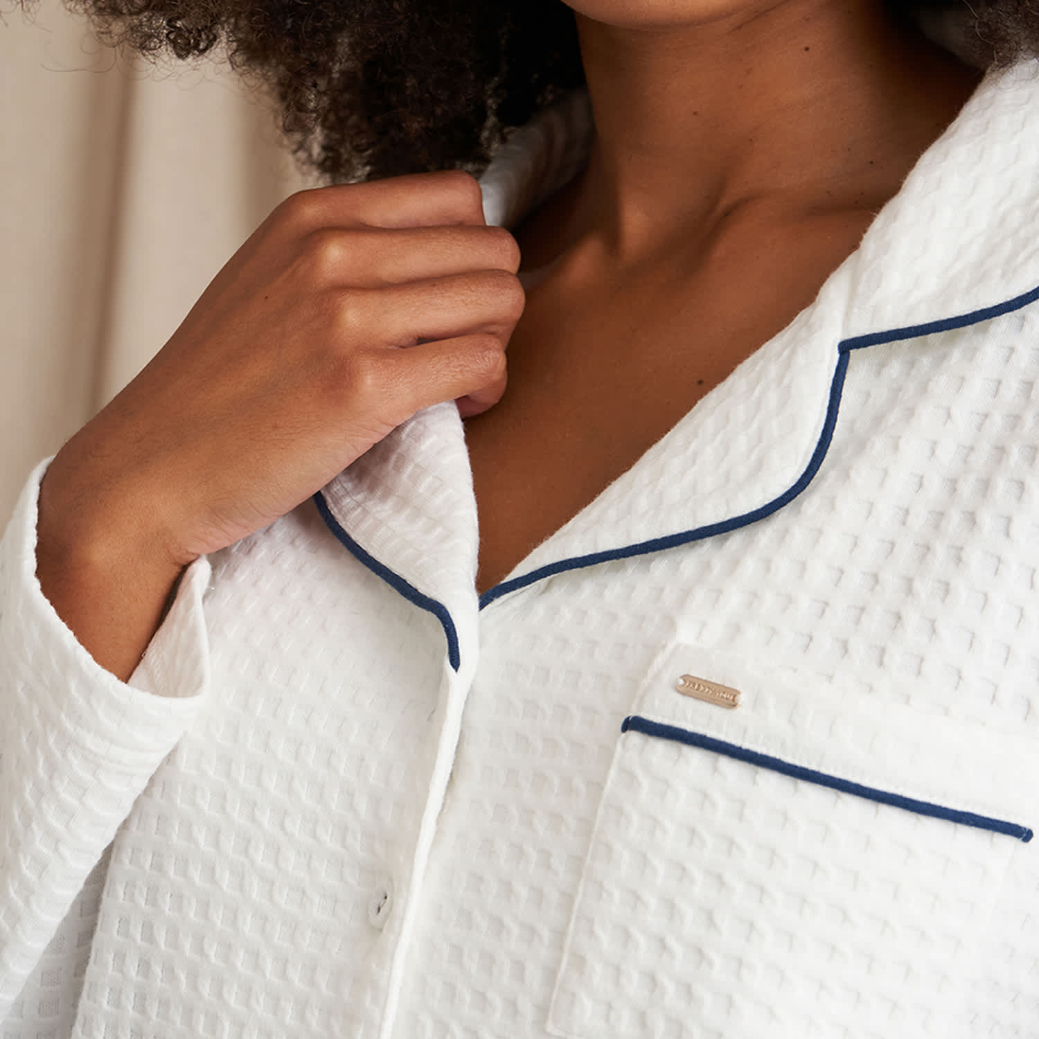 White waffle pyjamas deals