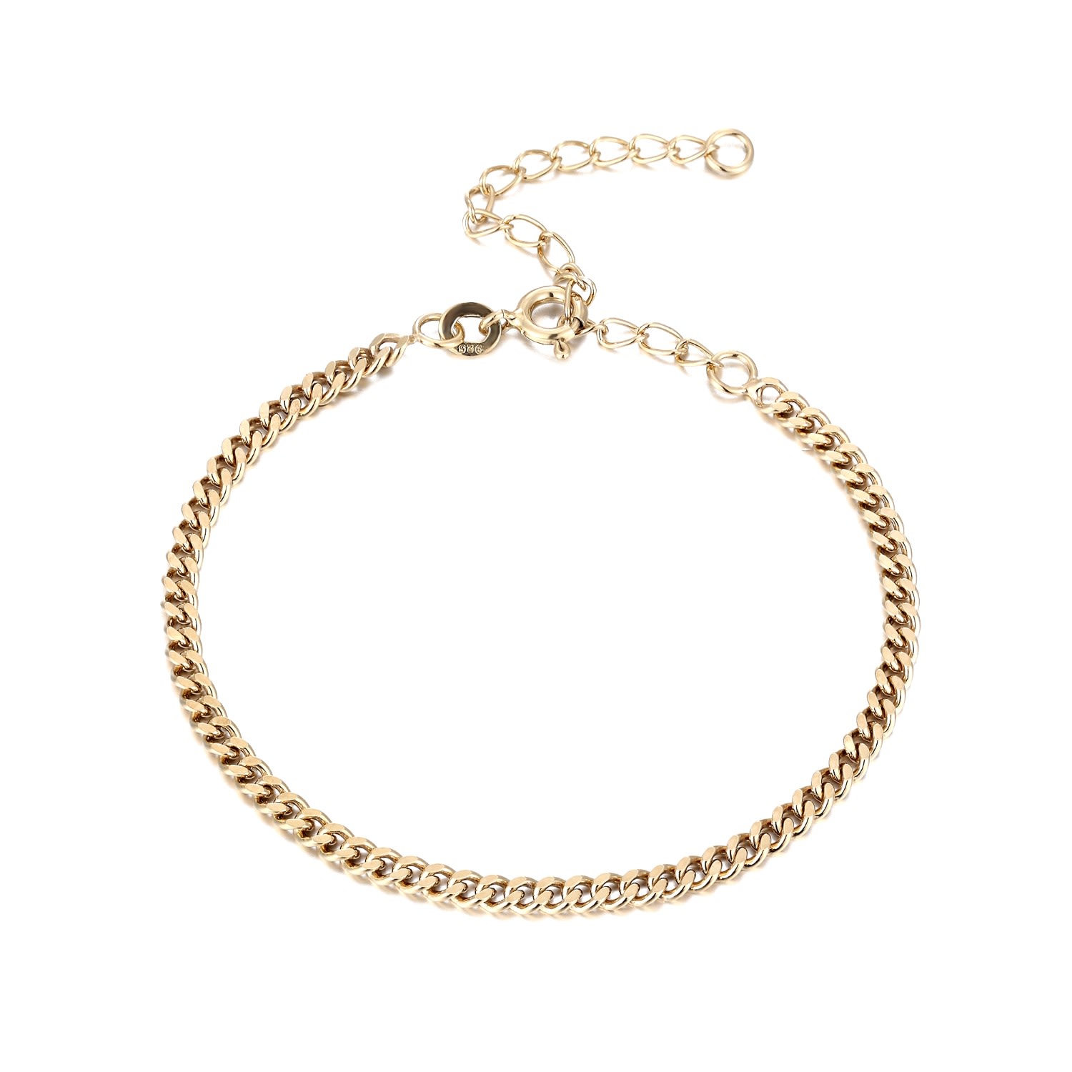 Women’s 22Ct Gold Vermeil Curb Chain Bracelet Seol + Gold