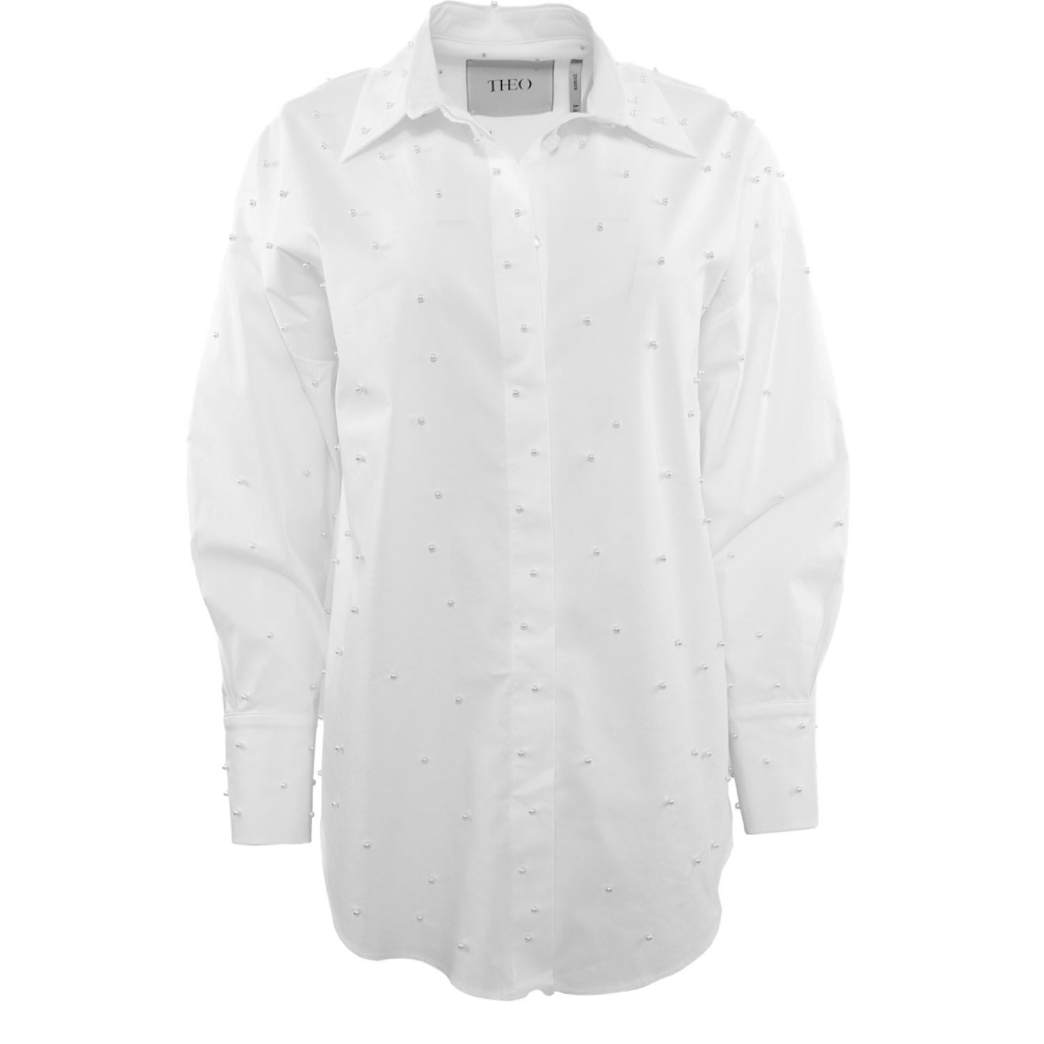 Women’s Echo Pearly Shirt - White Extra Small Theo the Label